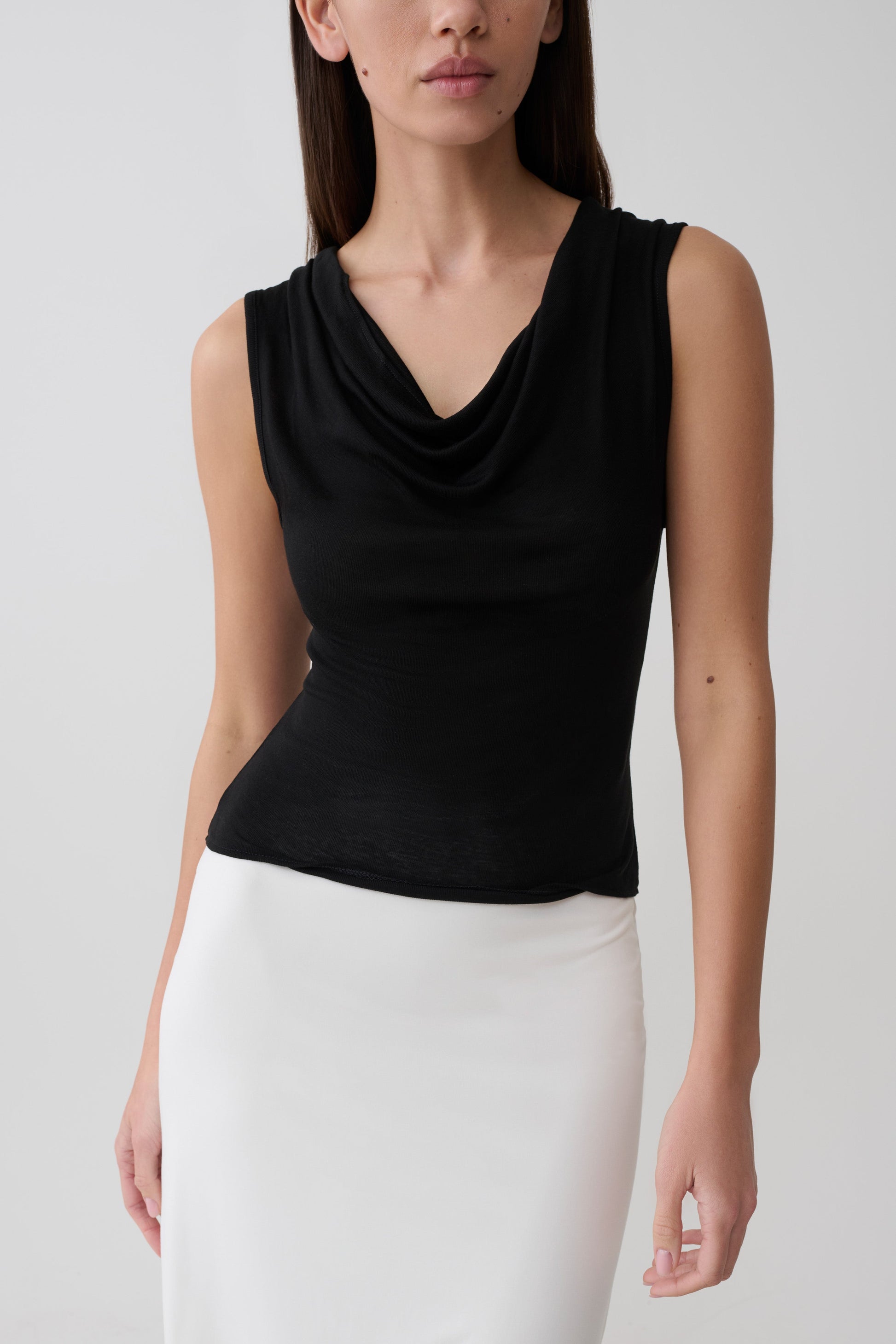 Ciaran Sleeveless Sheer Top - Black #3