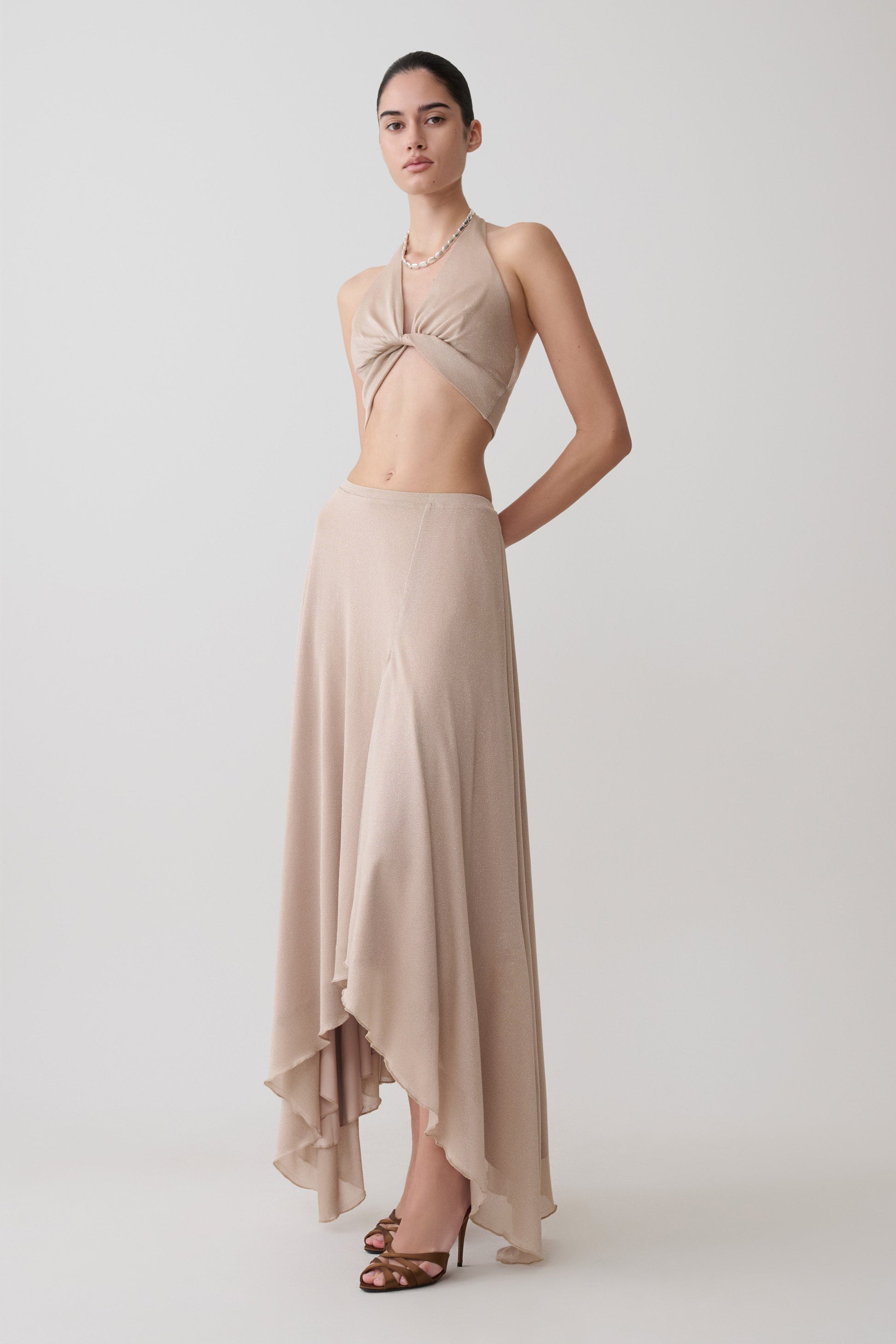 Nola Lurex Maxi Skirt - Gold #5