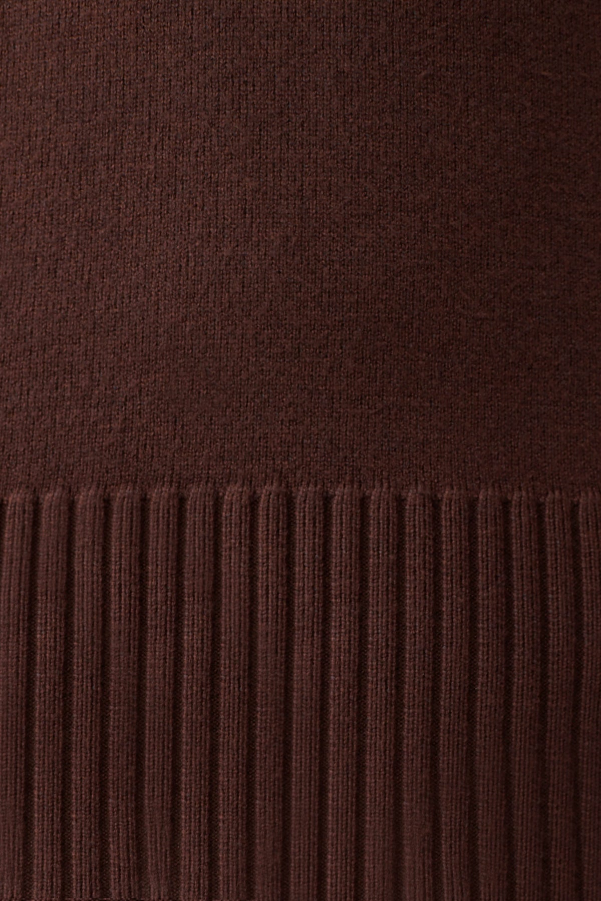 Stanley Ribbed High Neck Jumper - Chocolate