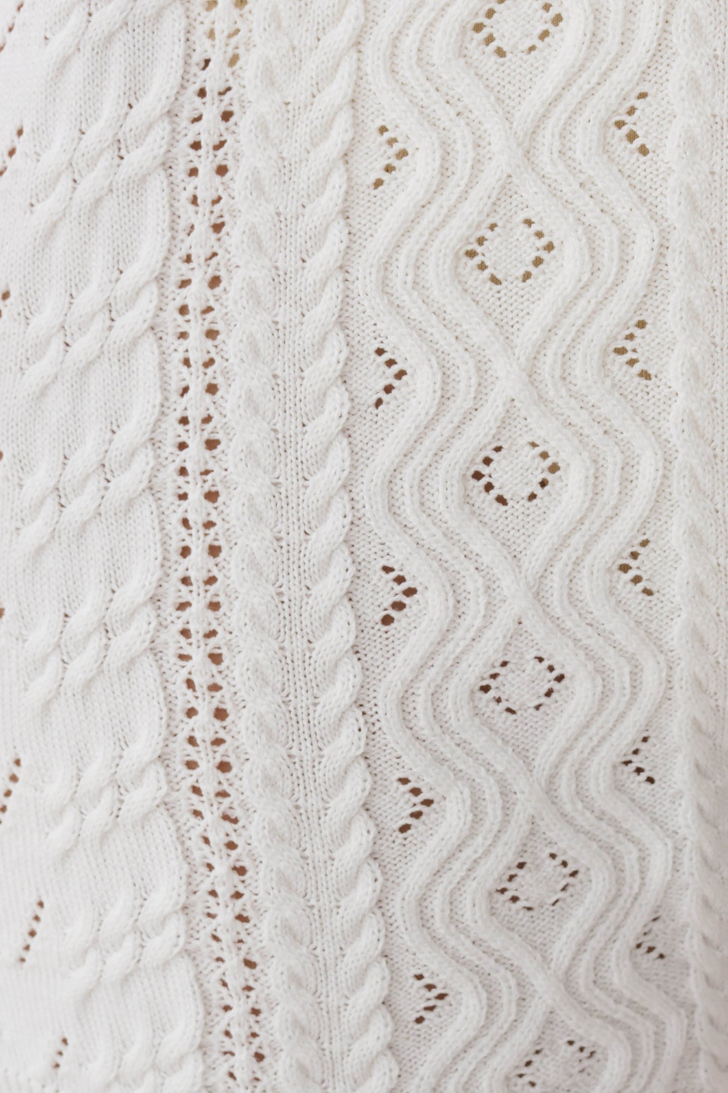 Darlene Pointelle Knit Shorts - White