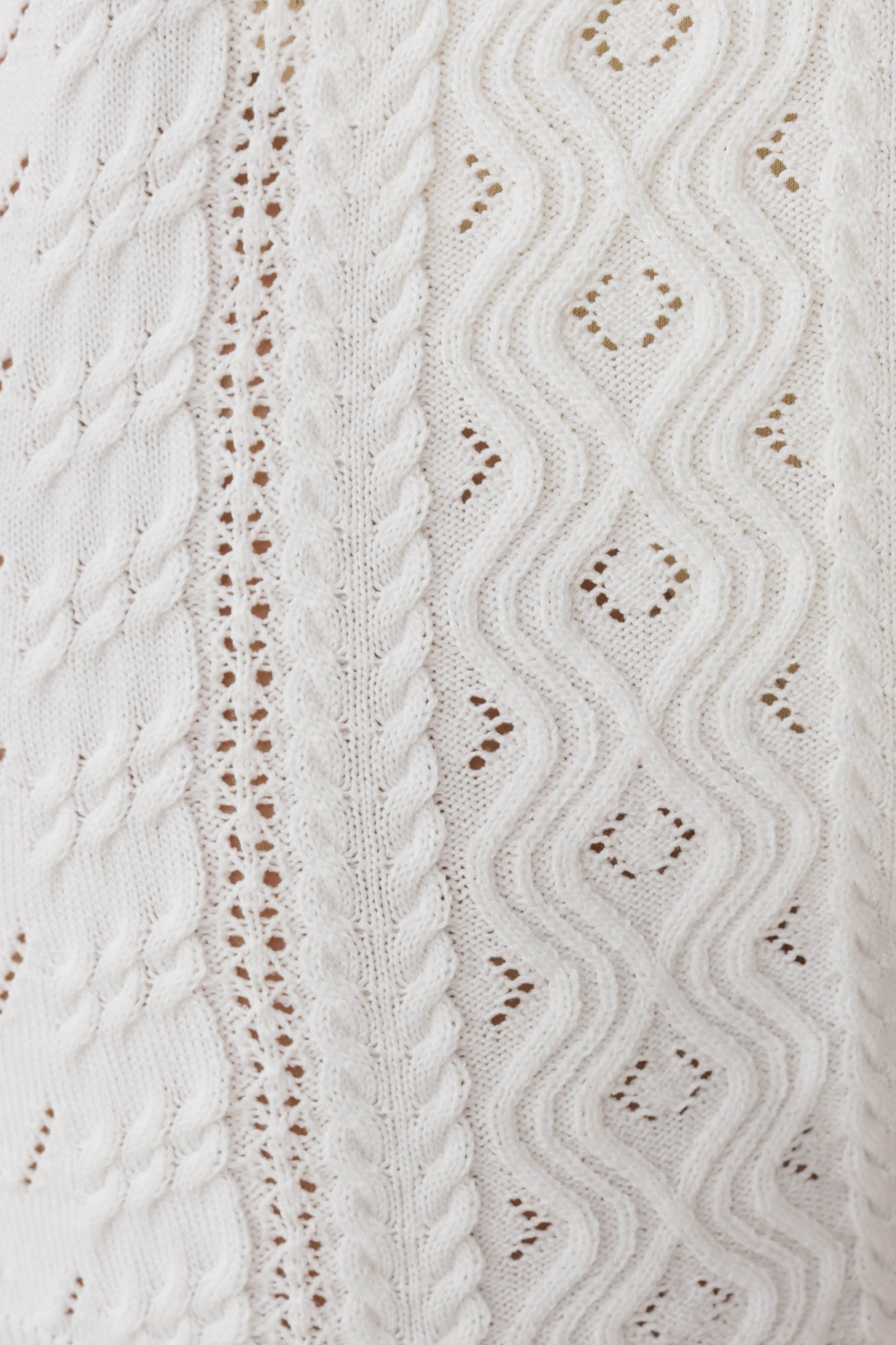 Darlene Pointelle Knit Shorts - White #7