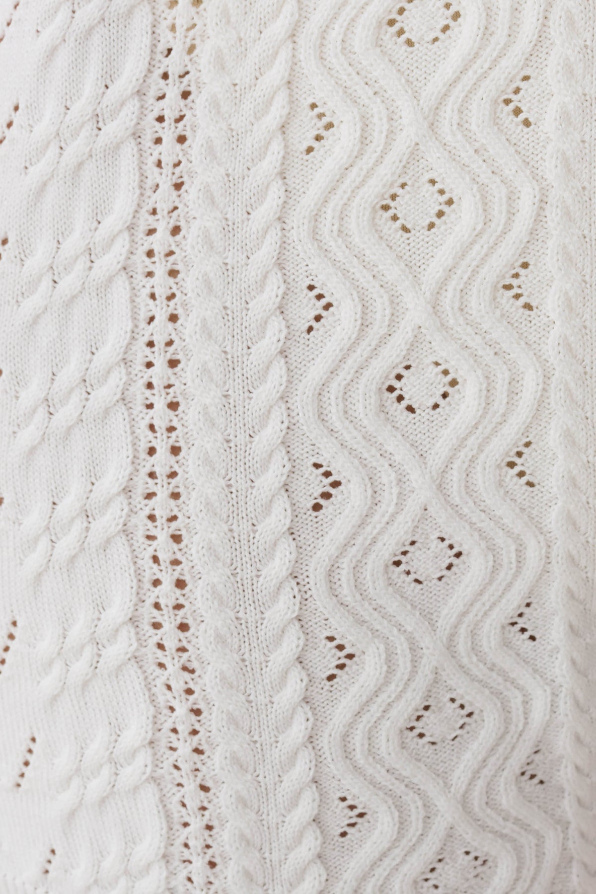 Darlene Pointelle Knit Shorts - White