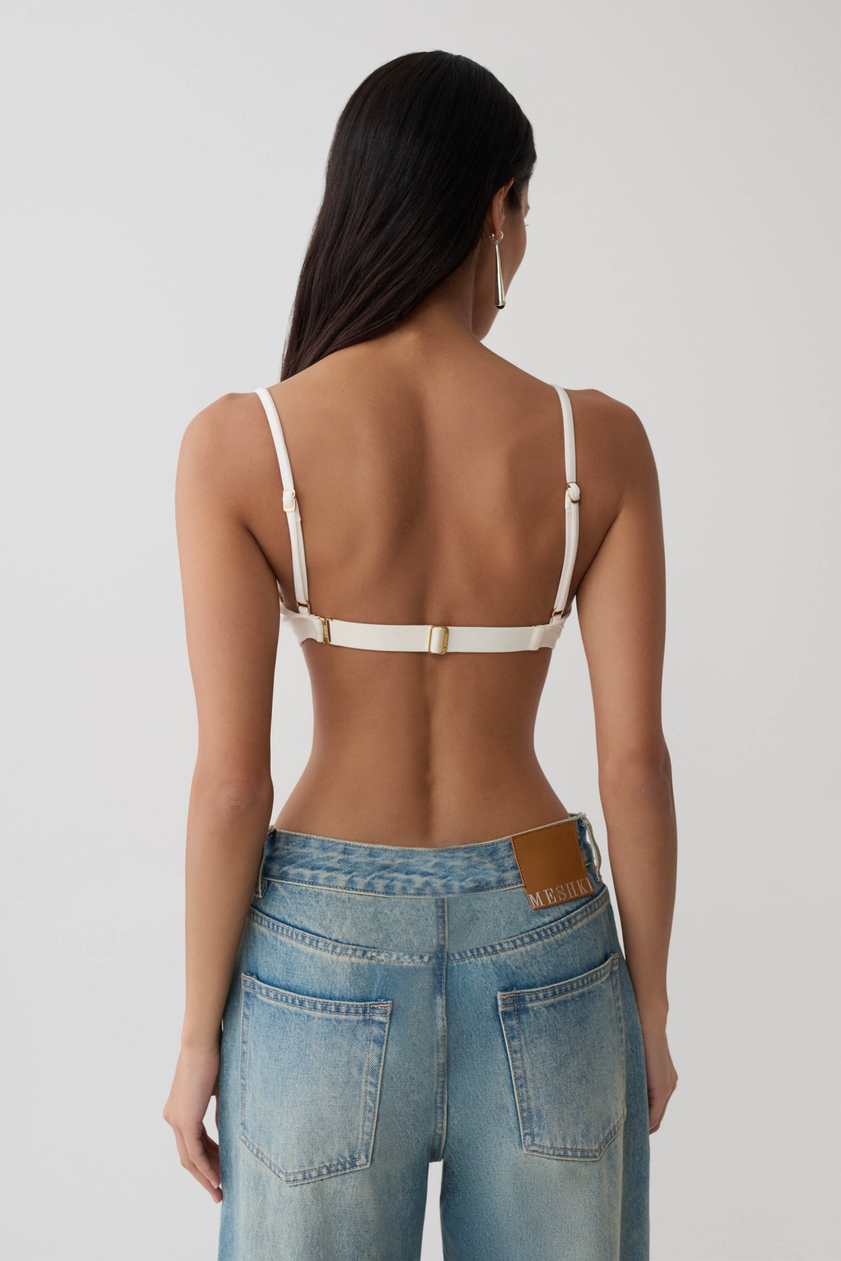 Kels Micro Triangle Bralette - White #5