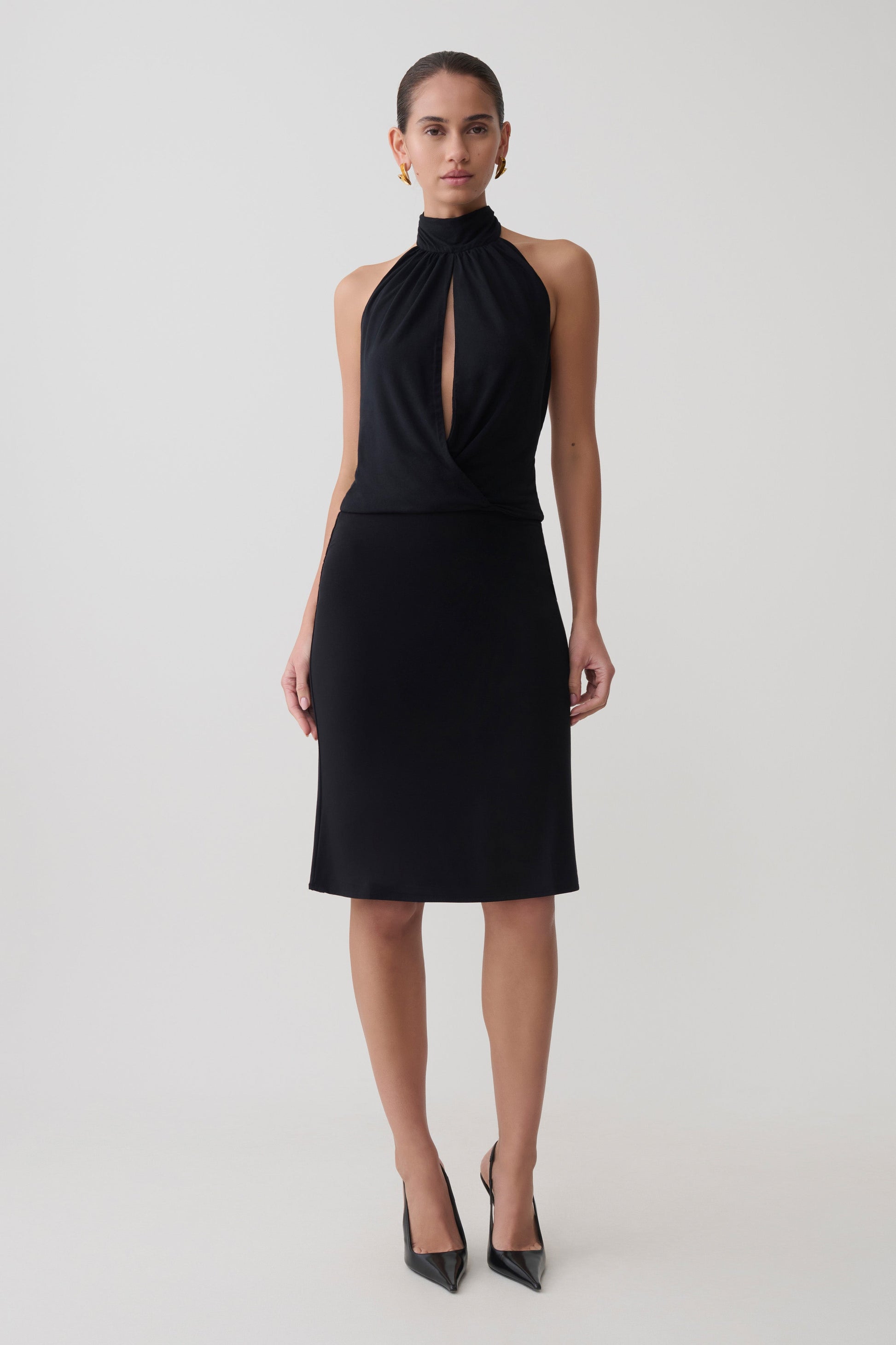 Maki Viscose Sleeveless Halter Top - Black #6
