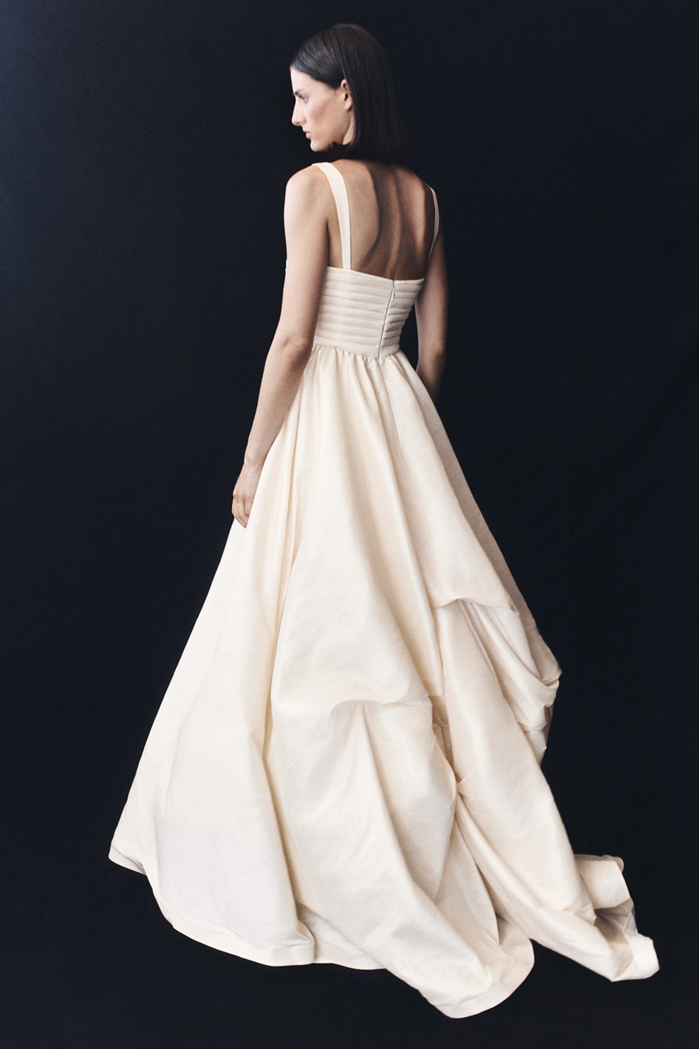Carla Ruched Gown - Cream Ivory #7