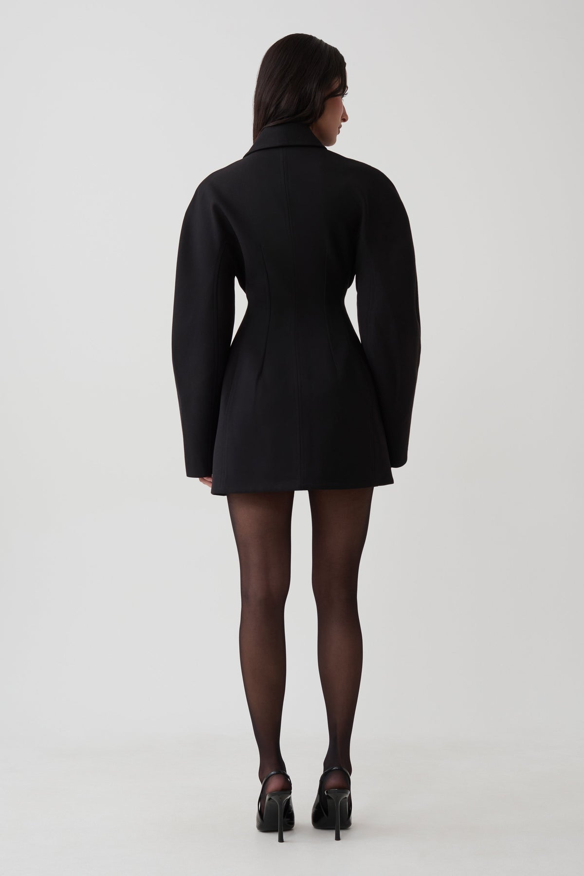 Jordana Long Sleeve Mini Dress - Black #4