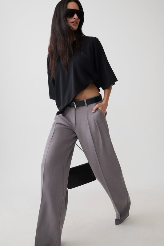 Seraphina Oversized Tee - Black