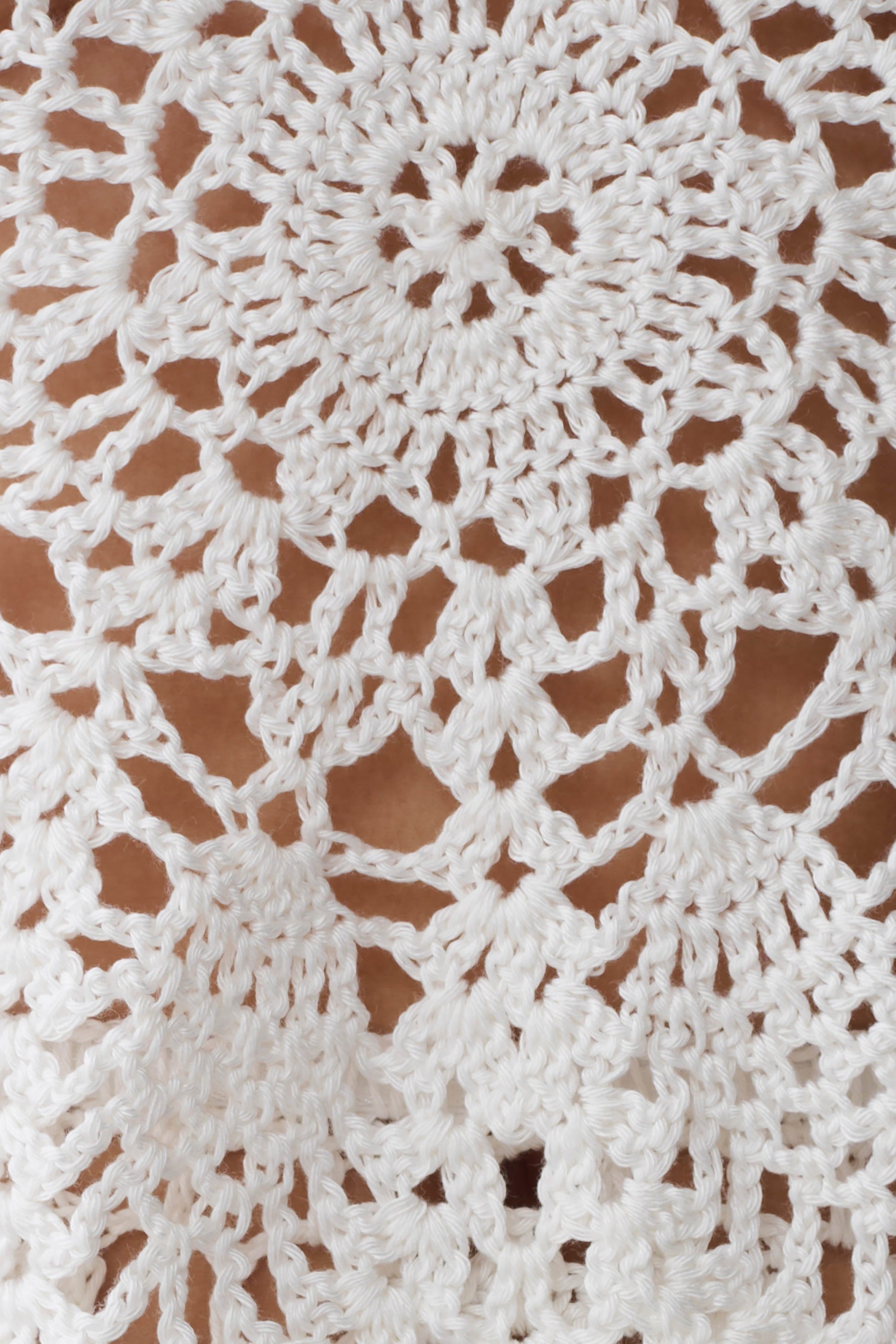 Marvin Crochet Halter Top - Ivory #6