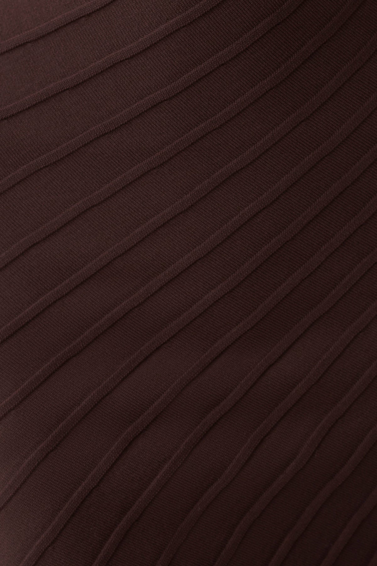 Posy Ribbed Sleeveless Mini Dress - Dark Chocolate