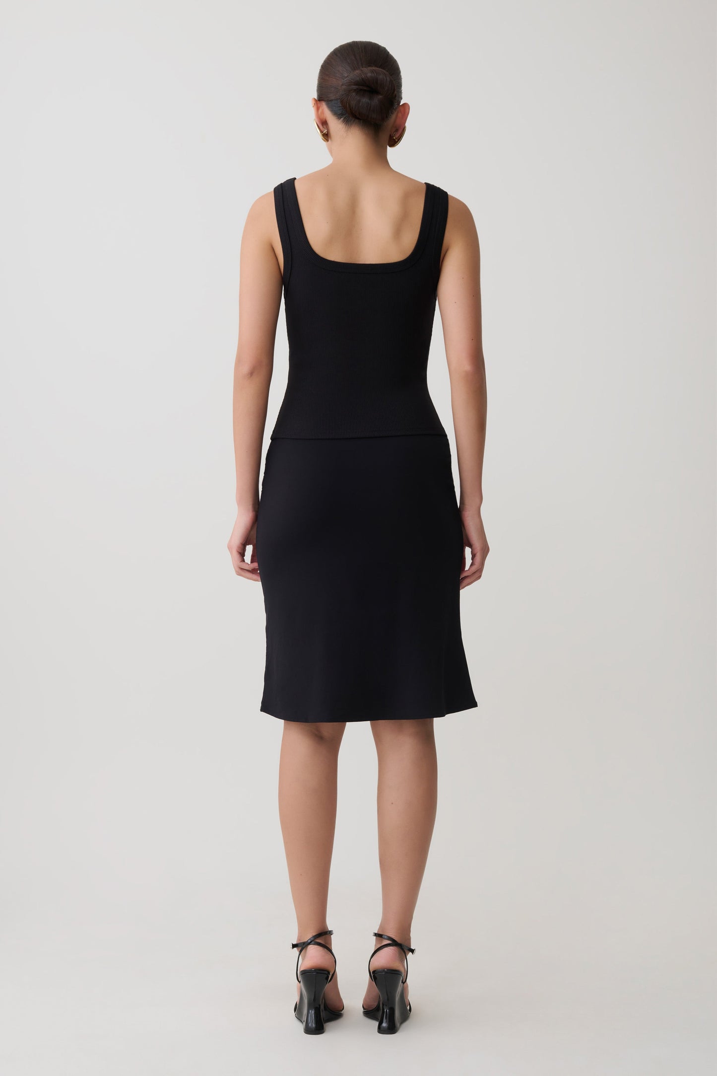 Ismay Square Neck Tank - Black