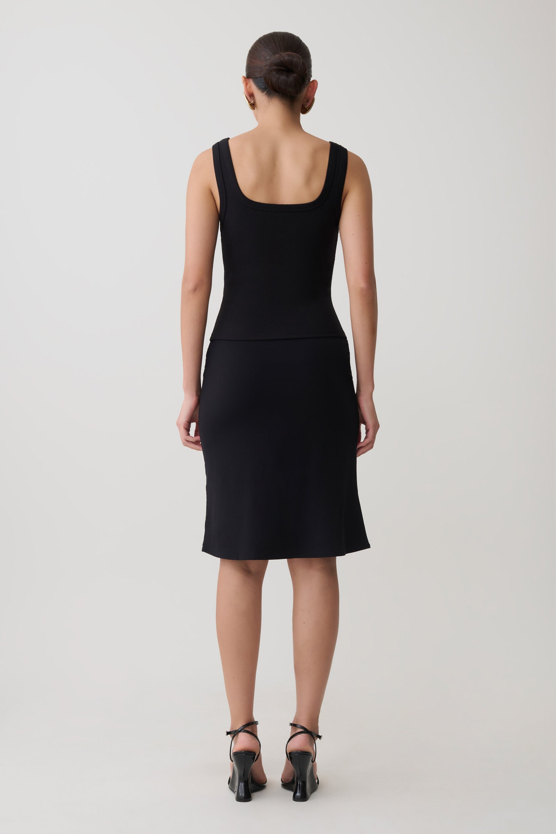 Ismay Square Neck Tank - Black #6