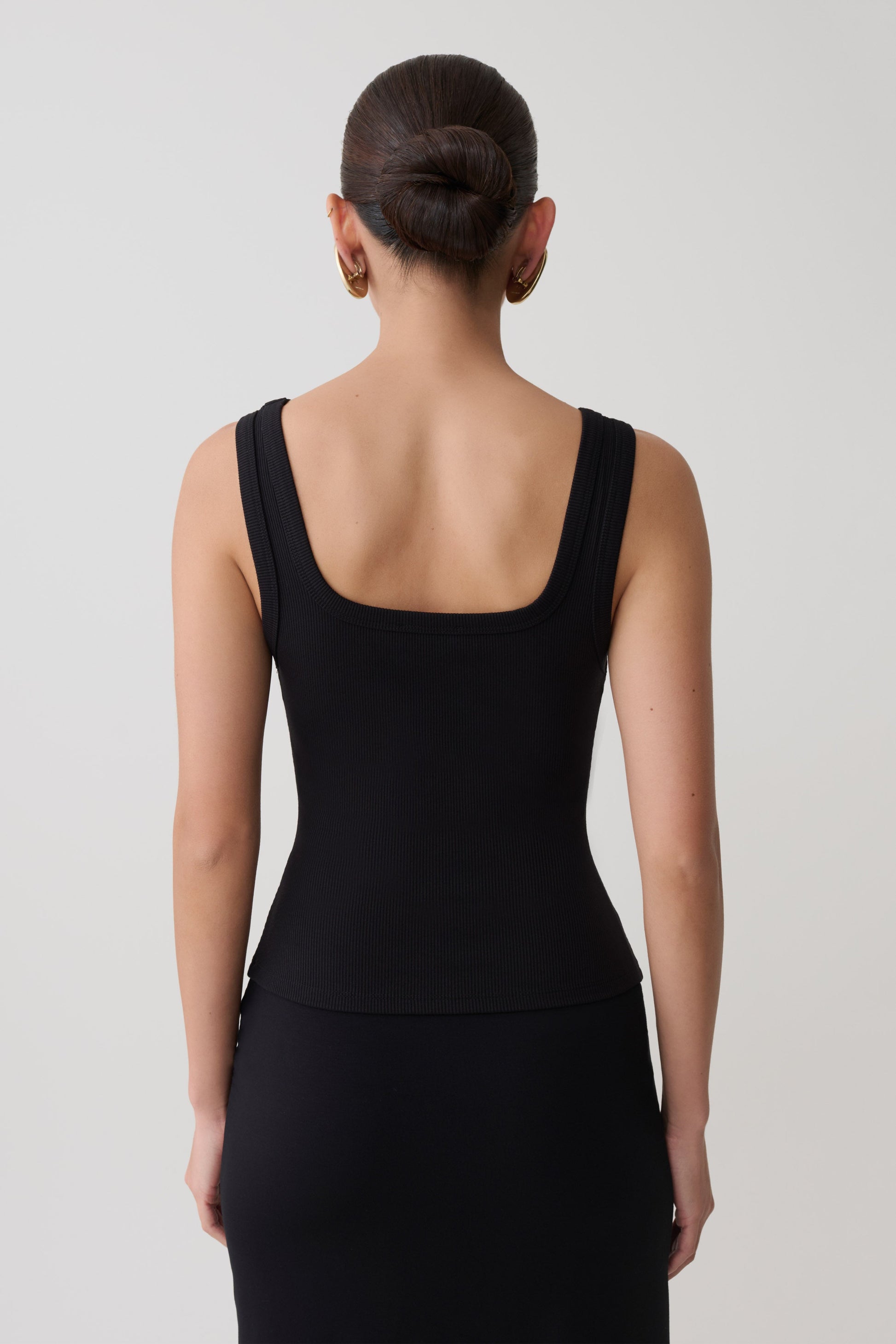 Ismay Square Neck Tank - Black #2