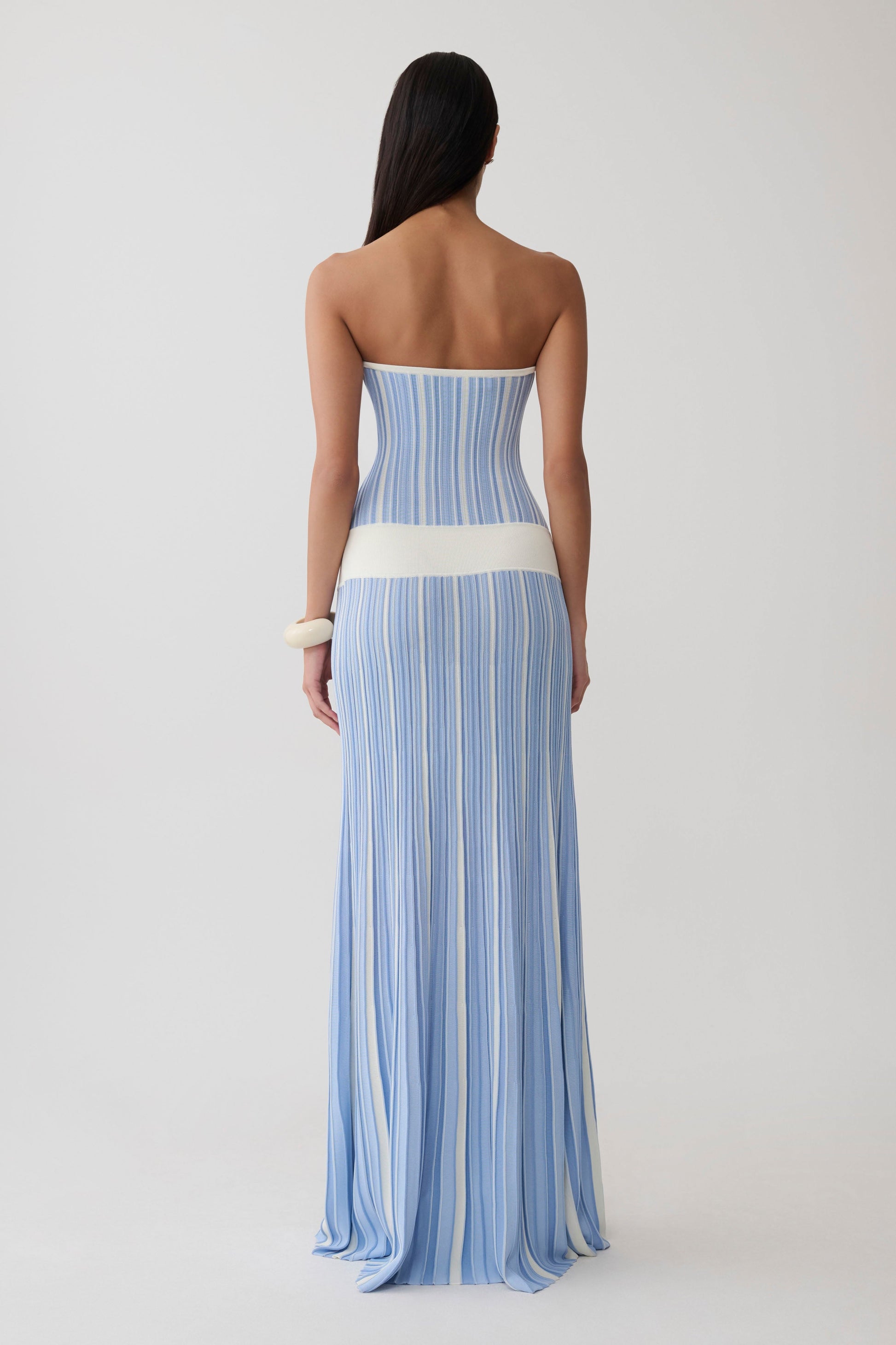Joyce Stripe Maxi Knit Dress - Blue #2