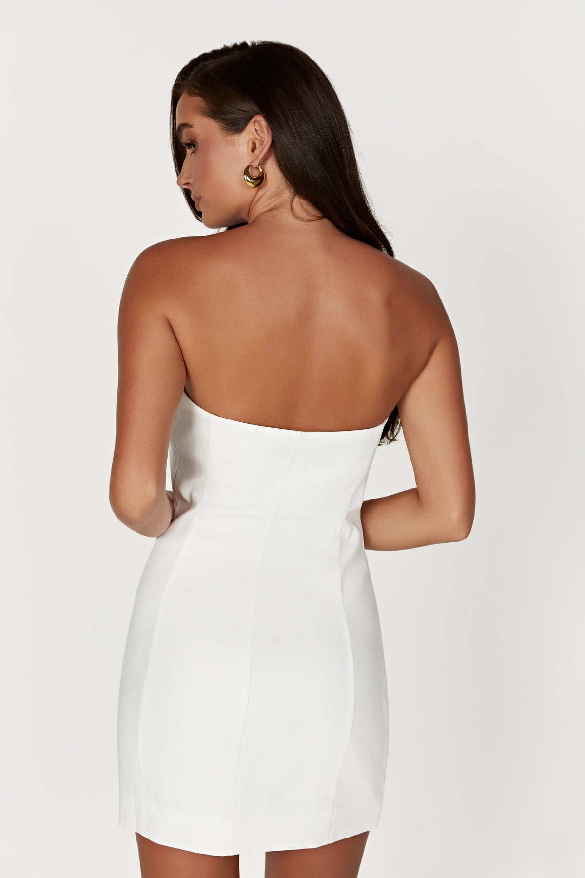 Brooks Rose Mini Dress - White #3