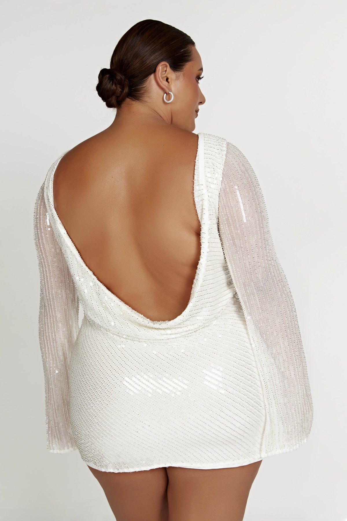 Nala Sequin Mini Dress - White #9