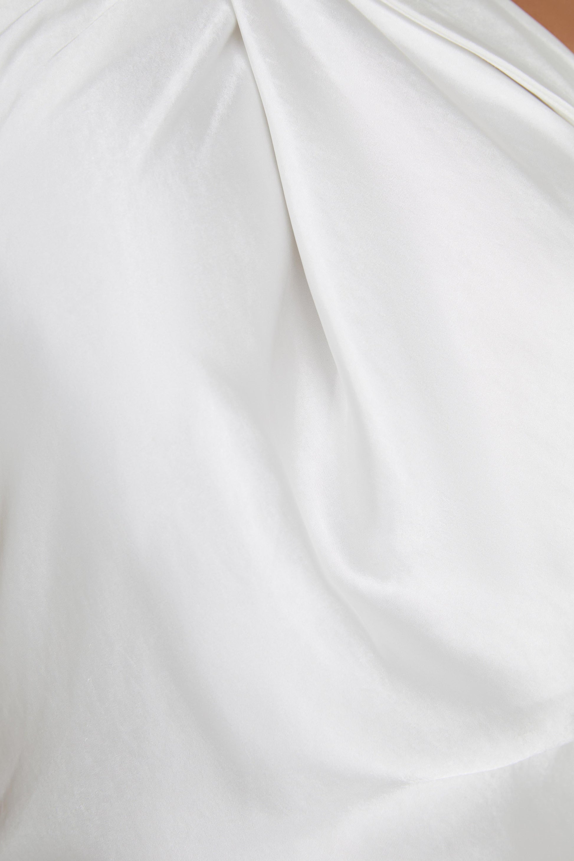 Laura Halter Satin Gown - White #8