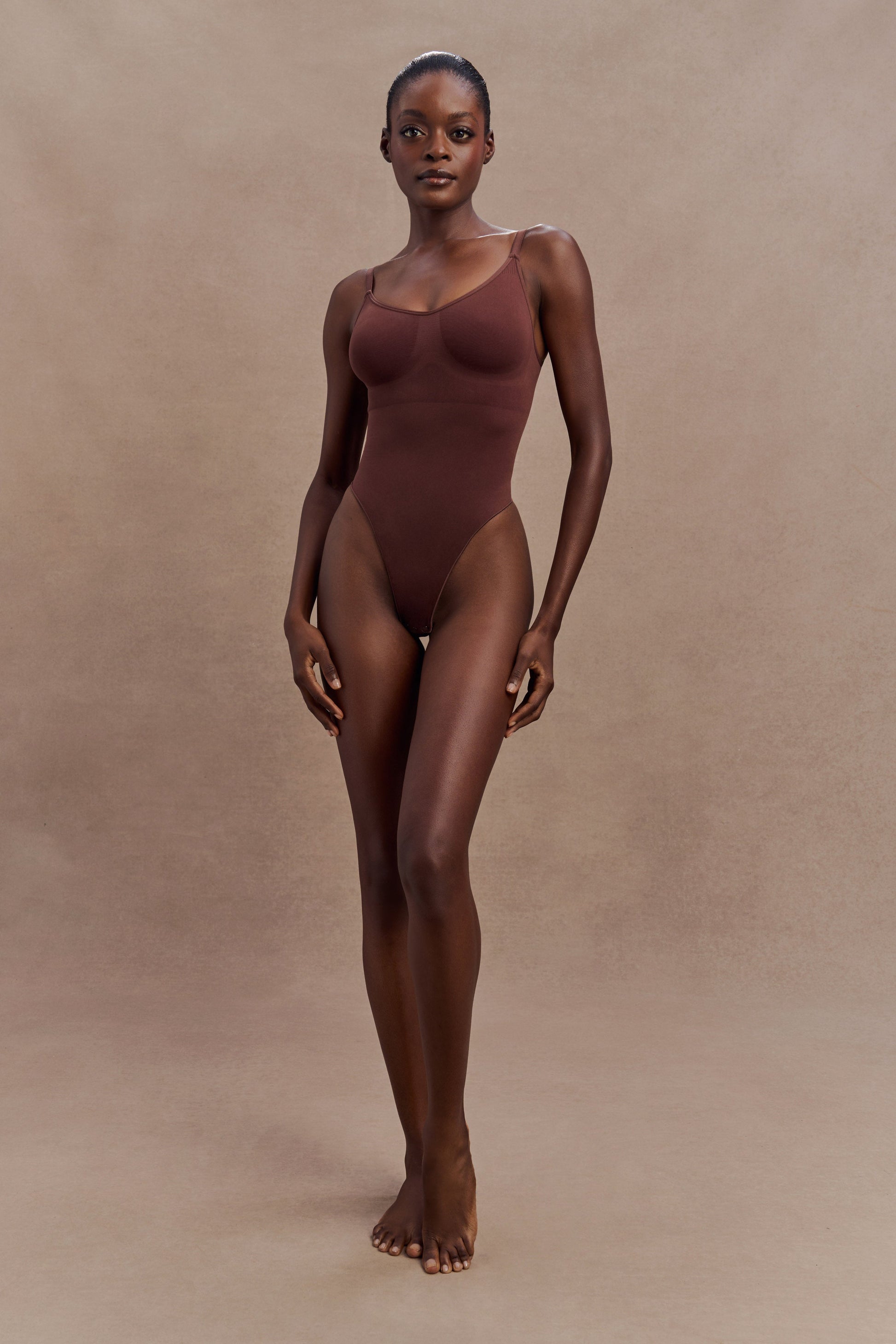 Alyssa Backless Shapewear Bodysuit - Espresso #5