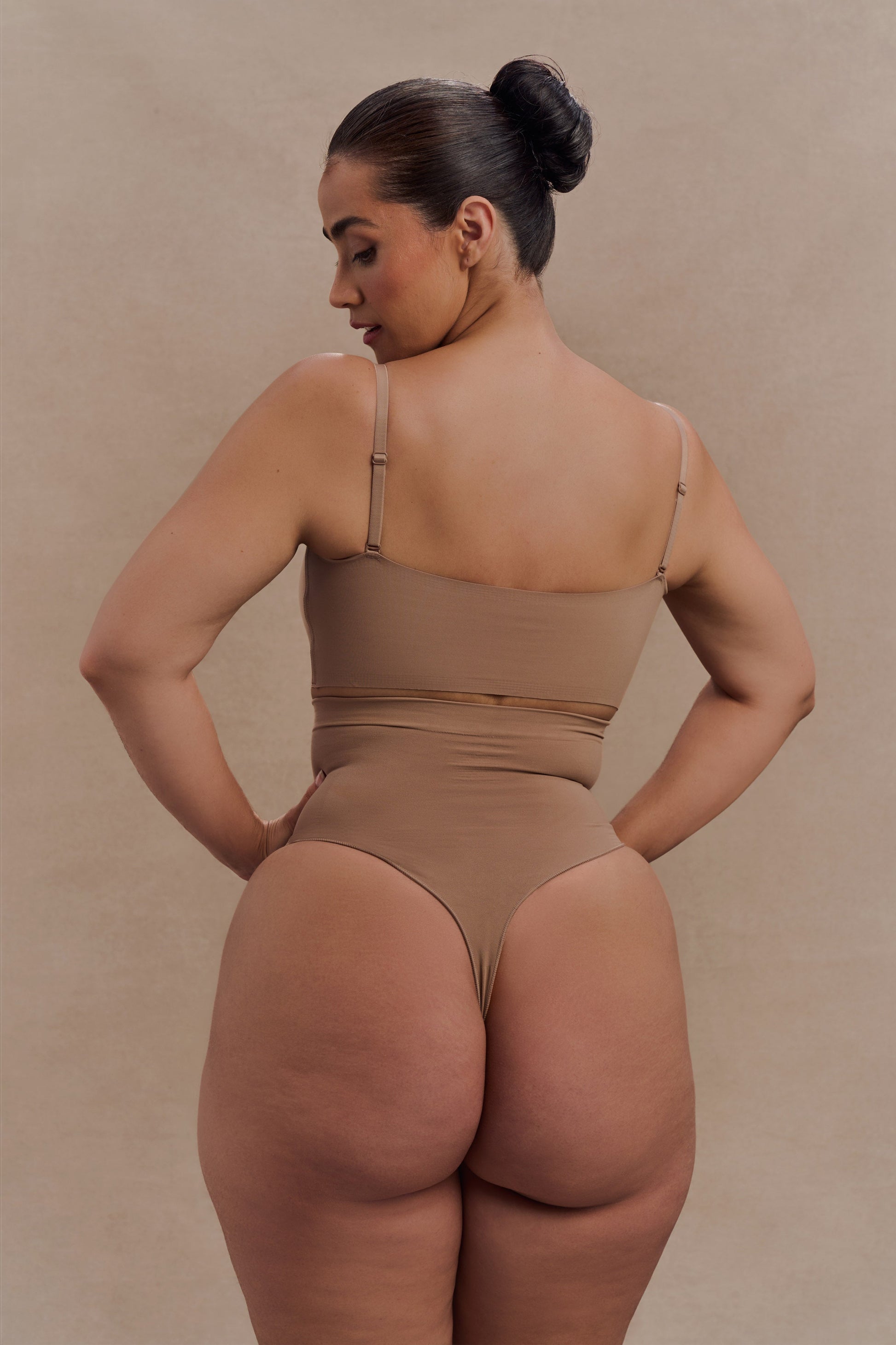 Saria High Waist Shapewear Briefs - Latte #2