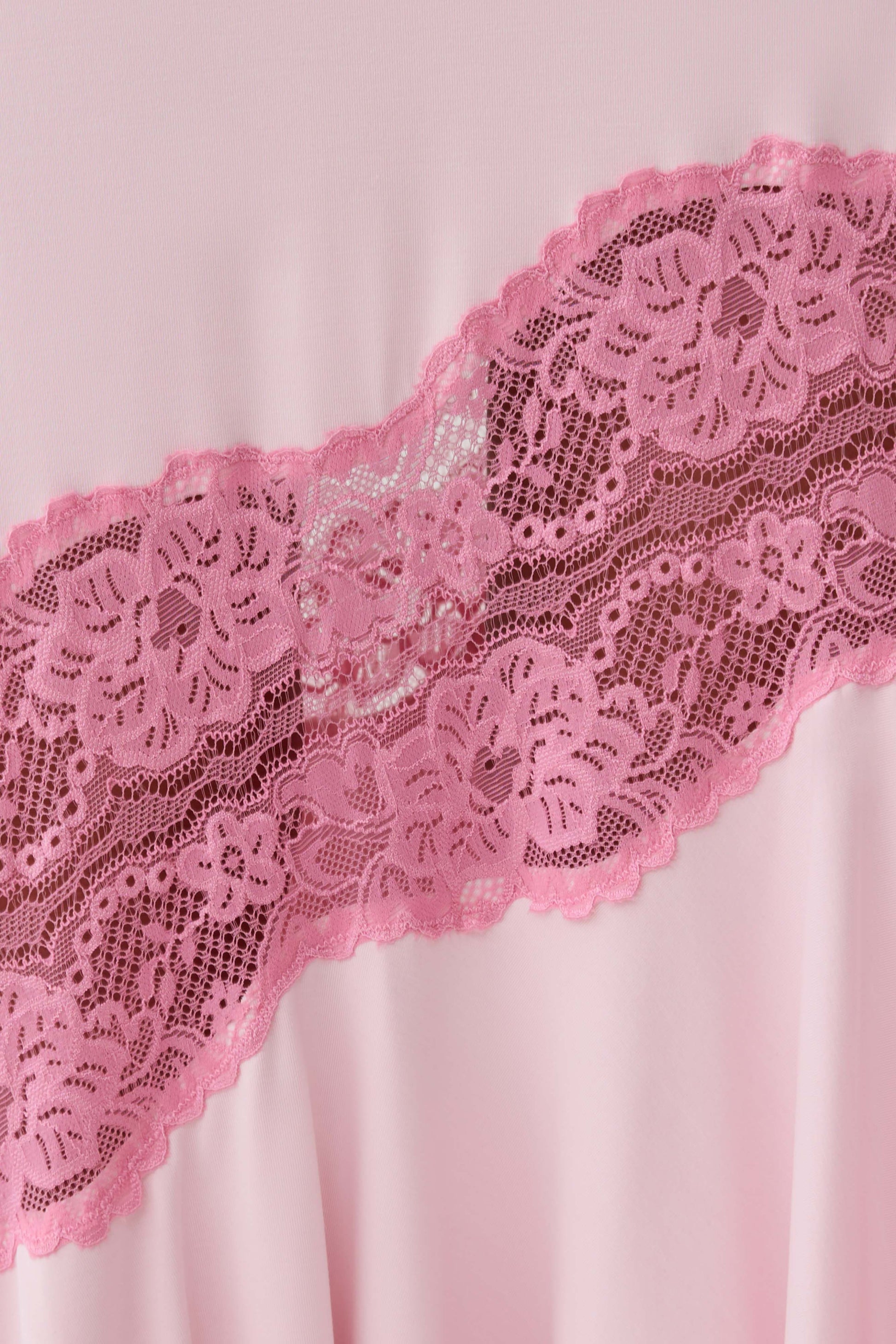 Annis Frilled Hem Lace Midi Dress - Pink #6