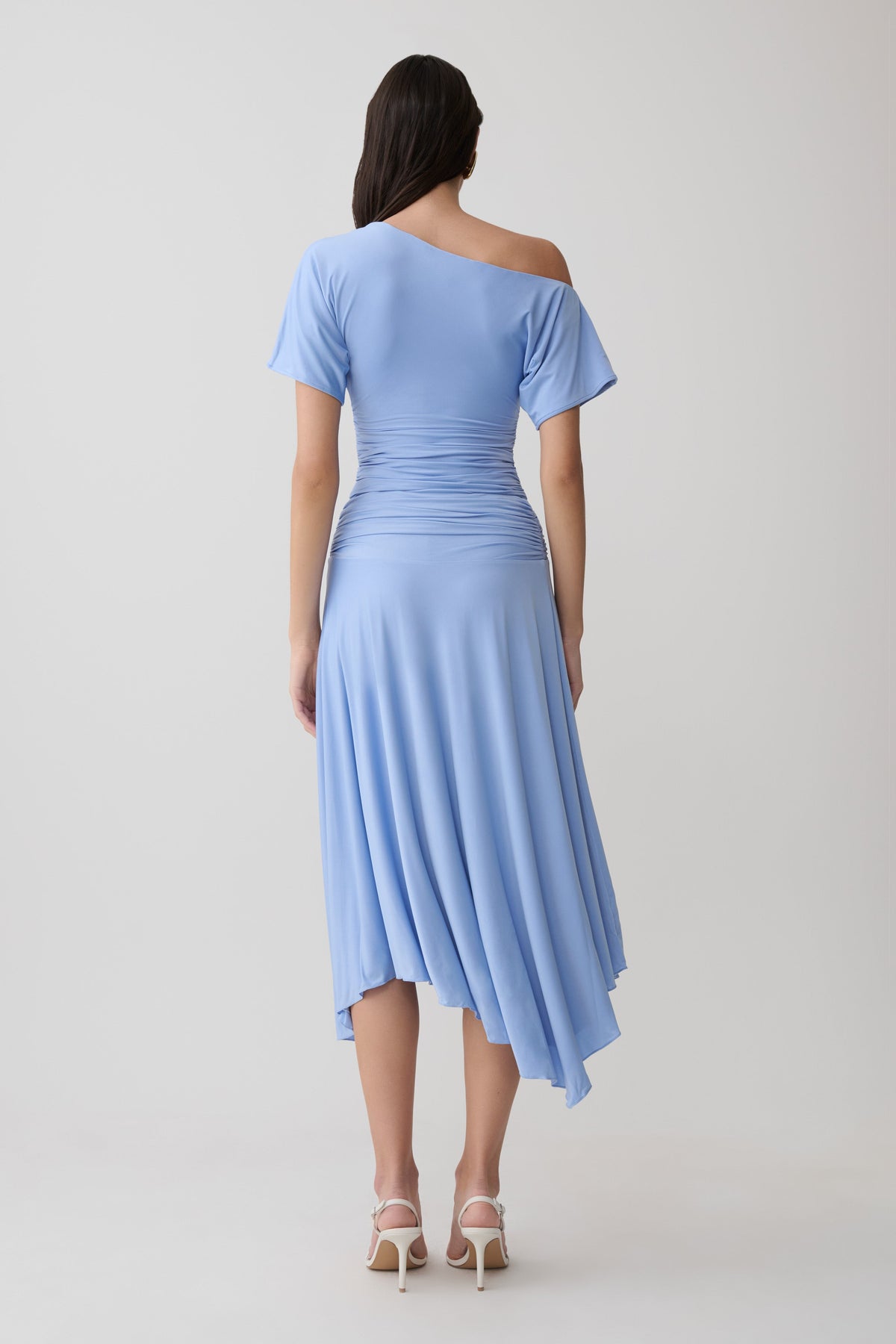 Luu Slinky Midi Skirt - Sea Blue #2
