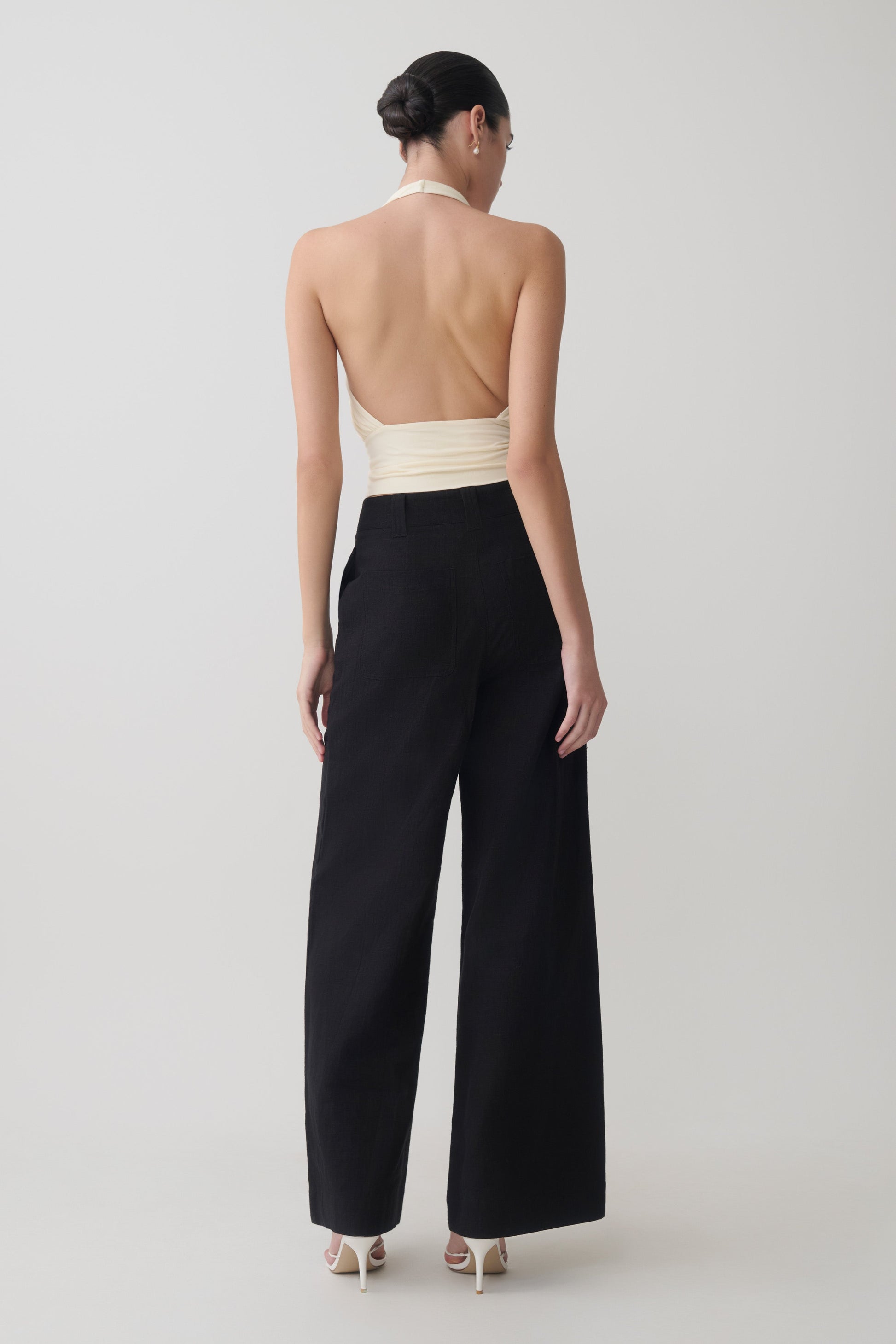 Jina Draped Halter Top - Ivory #5