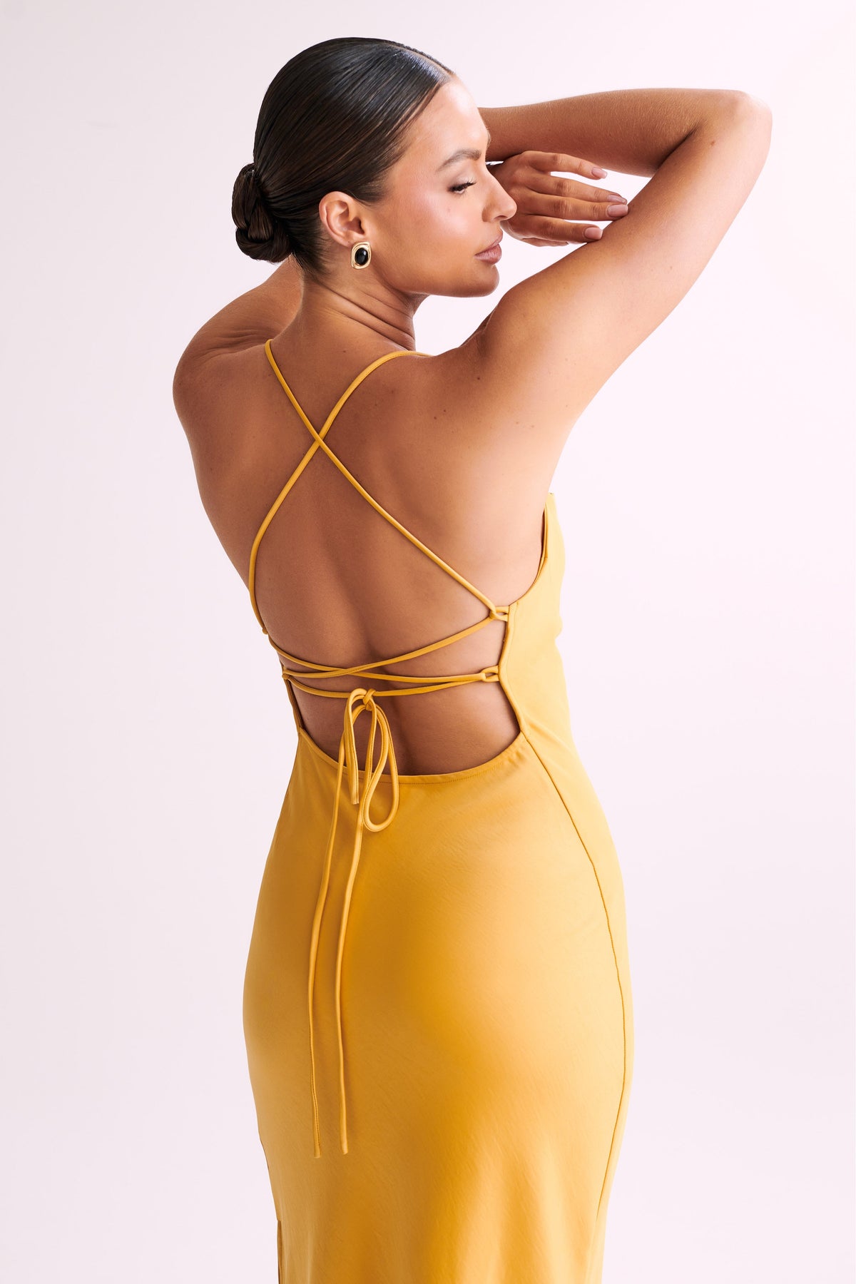 Sydney Straight Neck Slip Maxi Dress - Yellow #6