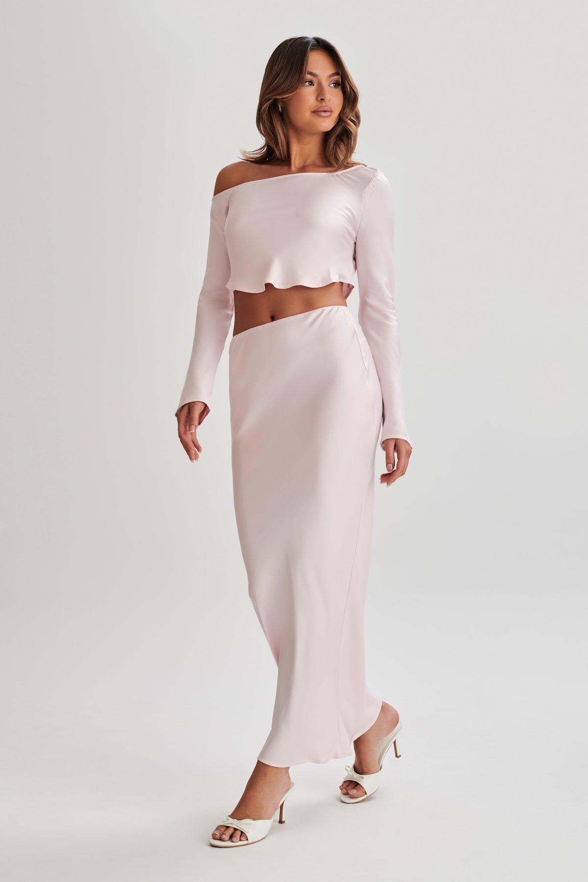 Violeta Satin Maxi Skirt - Fairy Floss Pink #5
