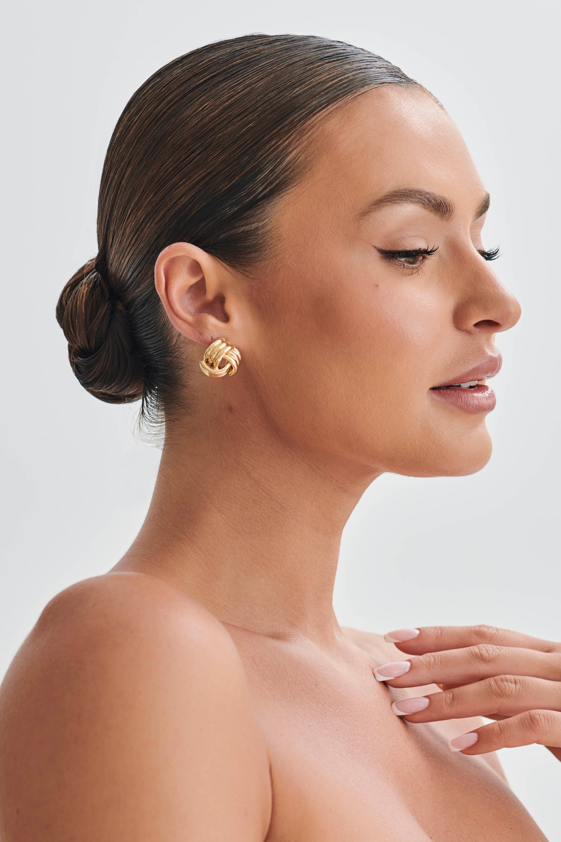 Rowan Knotted Earrings - Gold #4