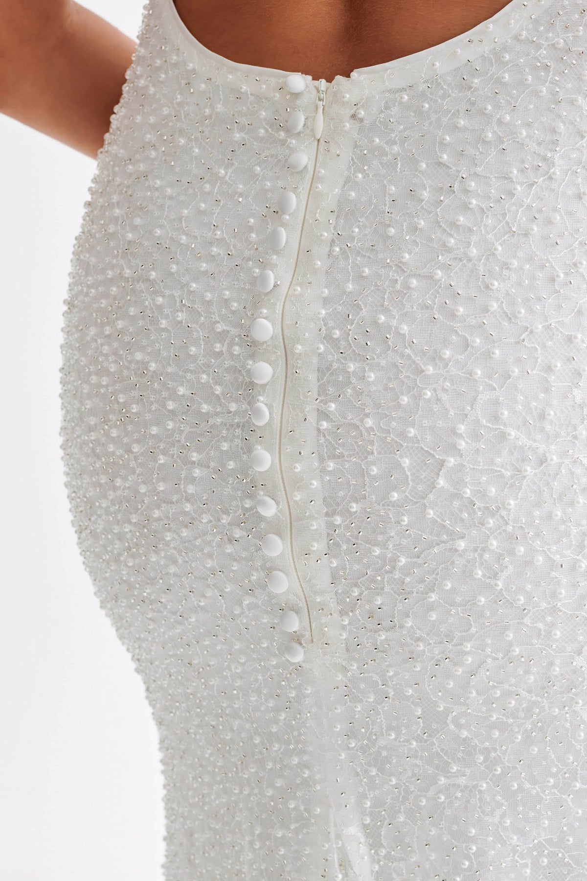 Catalina Pearl Beaded Wedding Gown - White #3