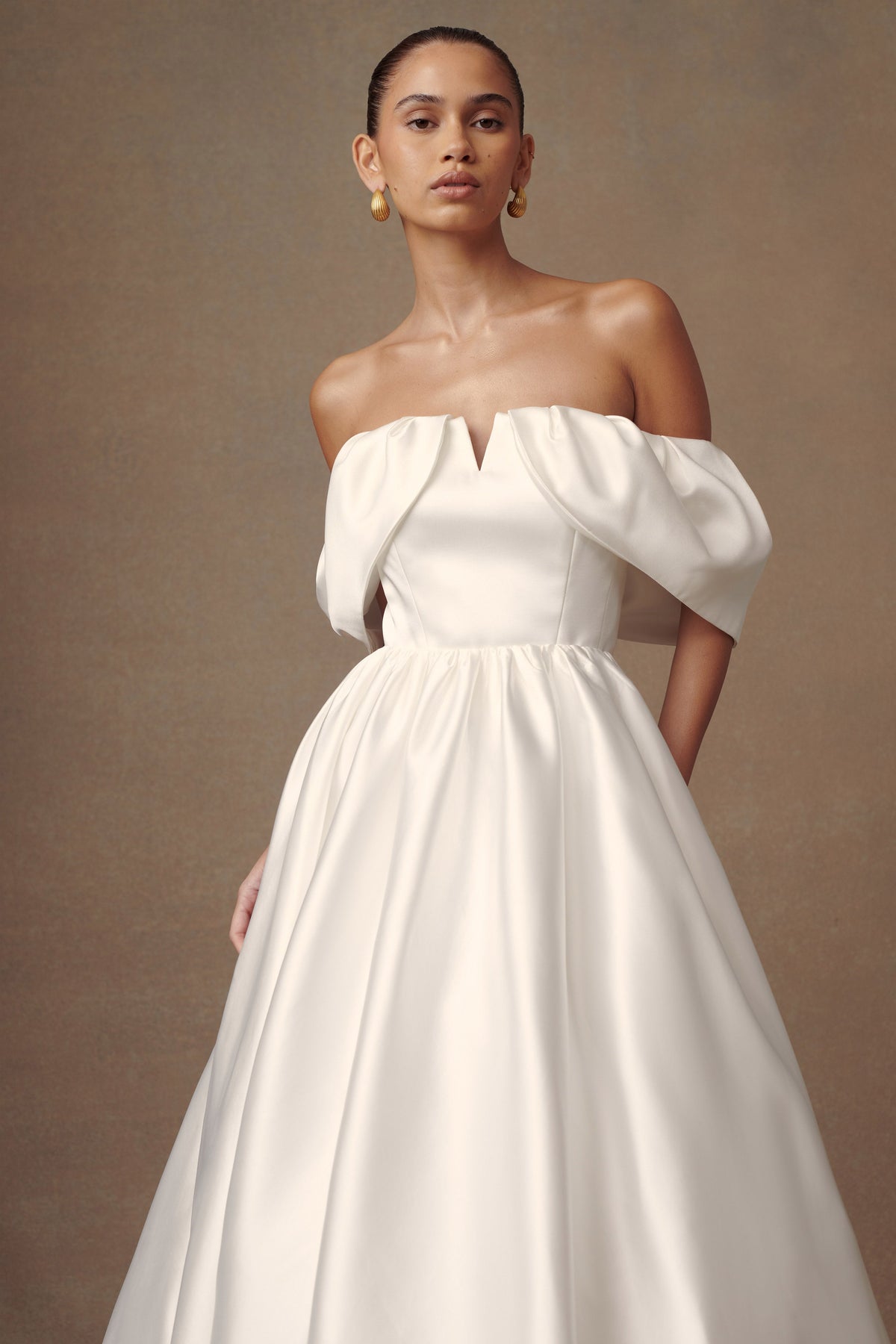 Kelsey Satin Maxi Skirt - White #11