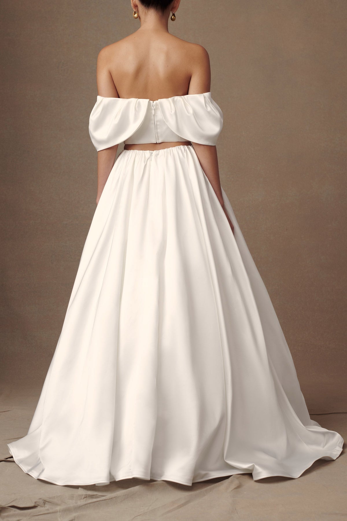 Kelsey Satin Maxi Skirt - White #10
