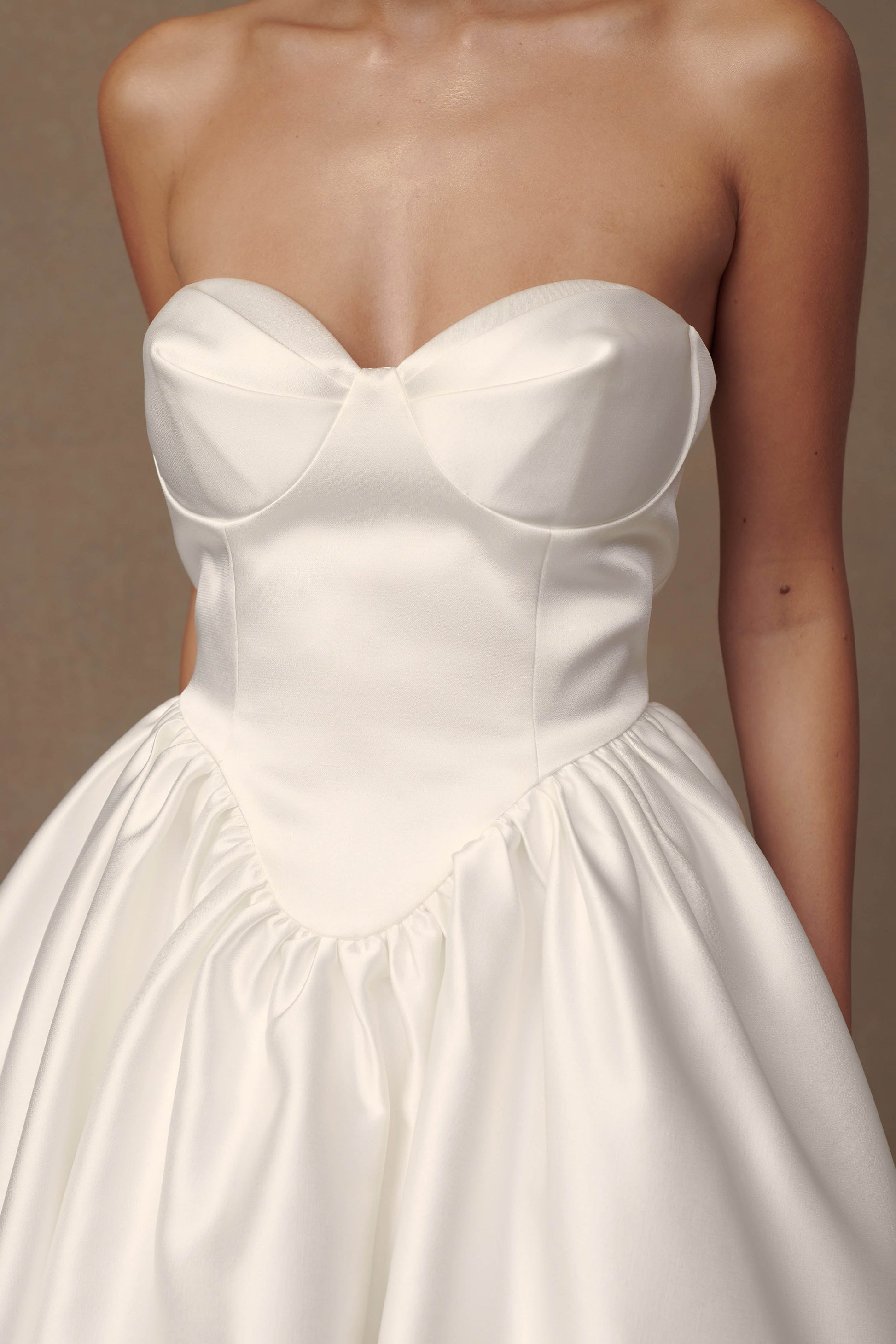 Hollie Structured Corset Mini Dress - White #4