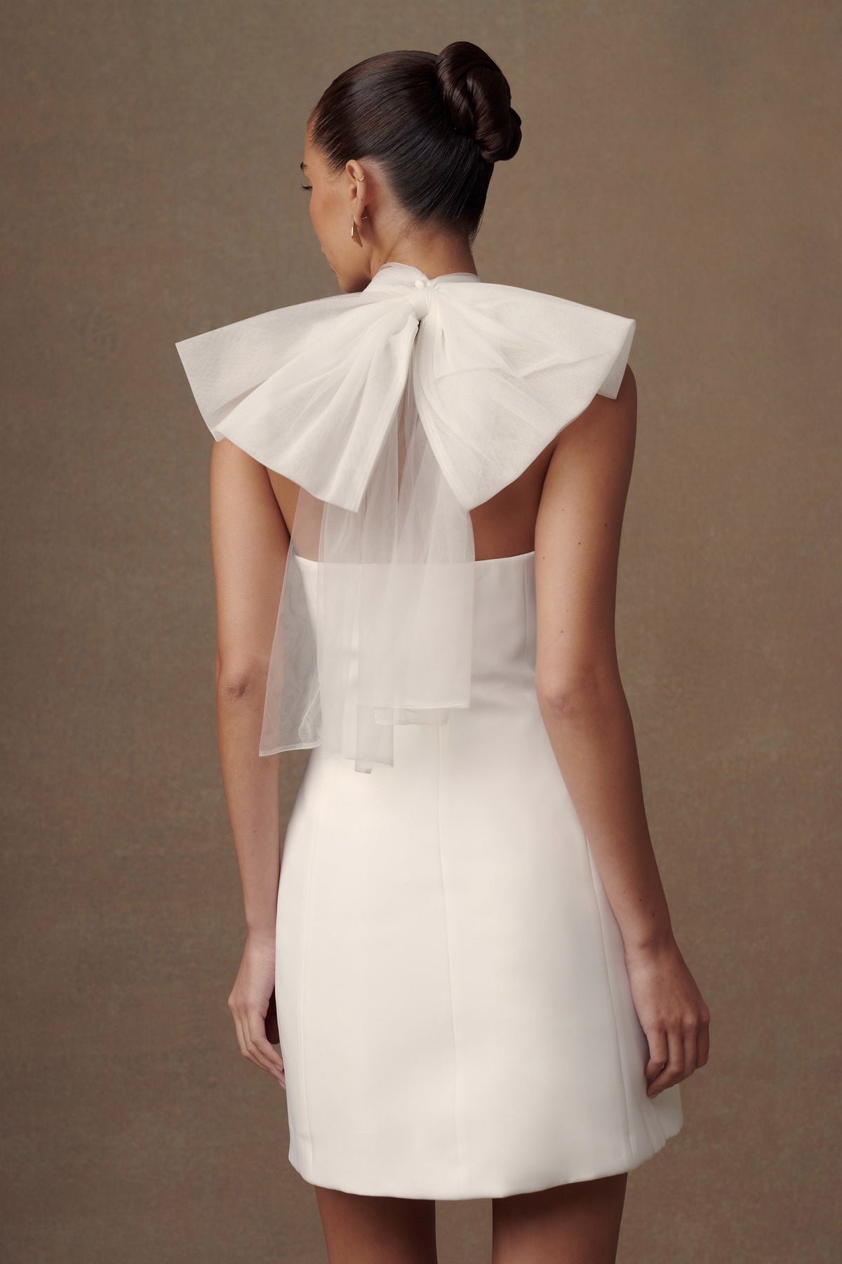 Maryam Tulle Bow Mini Dress - White #5