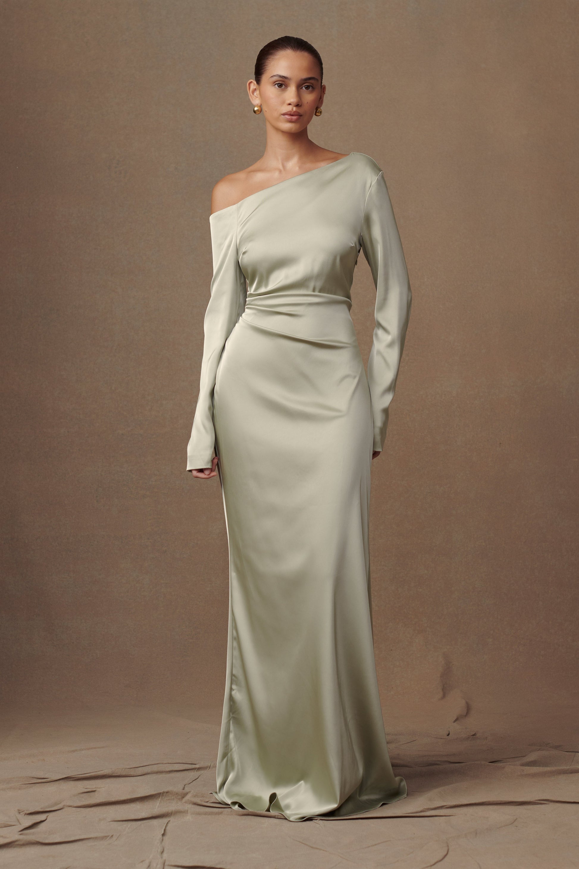 Avery Long Sleeve Maxi Dress - Sage #3