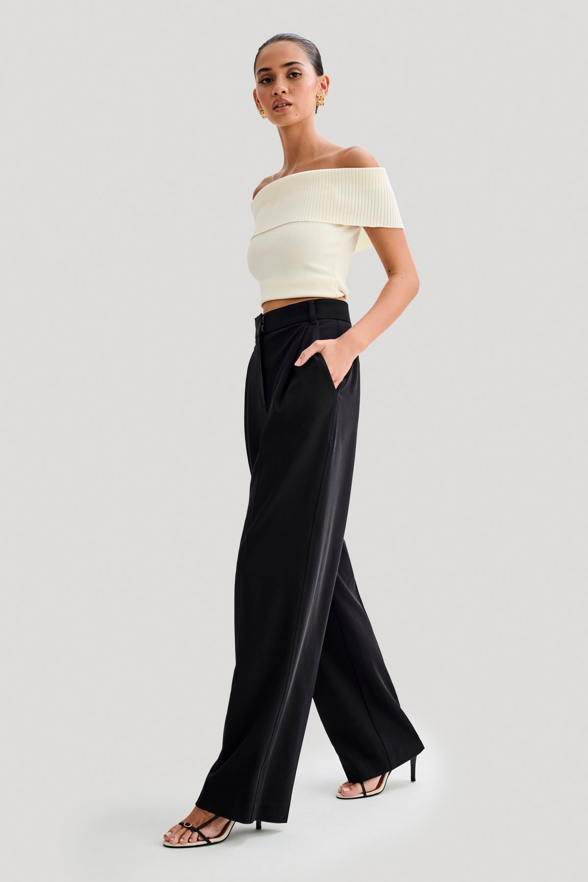 Amelie Suiting Straight Leg Pants - Black #6
