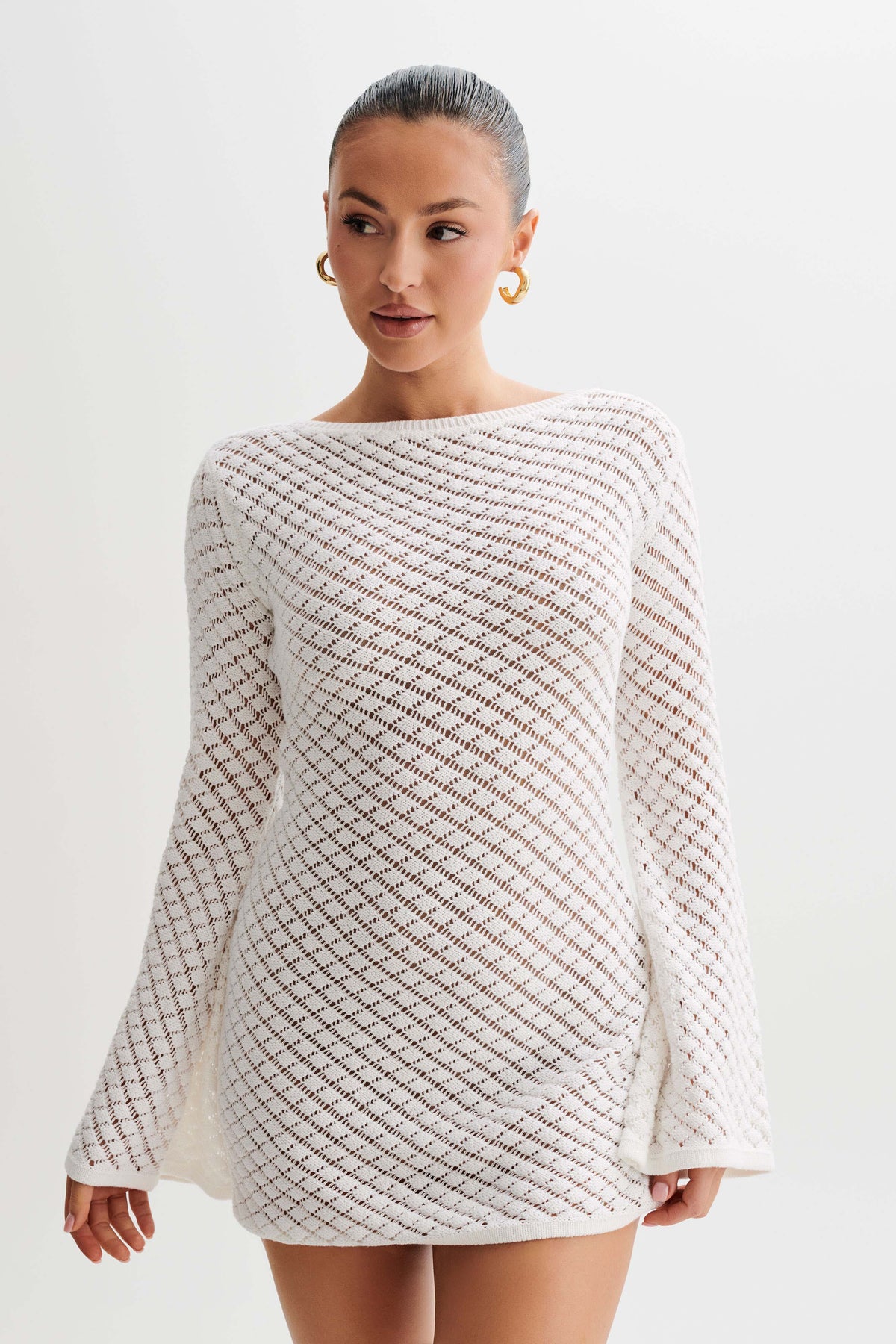 Galilea Knit Mini Dress - Ivory #7