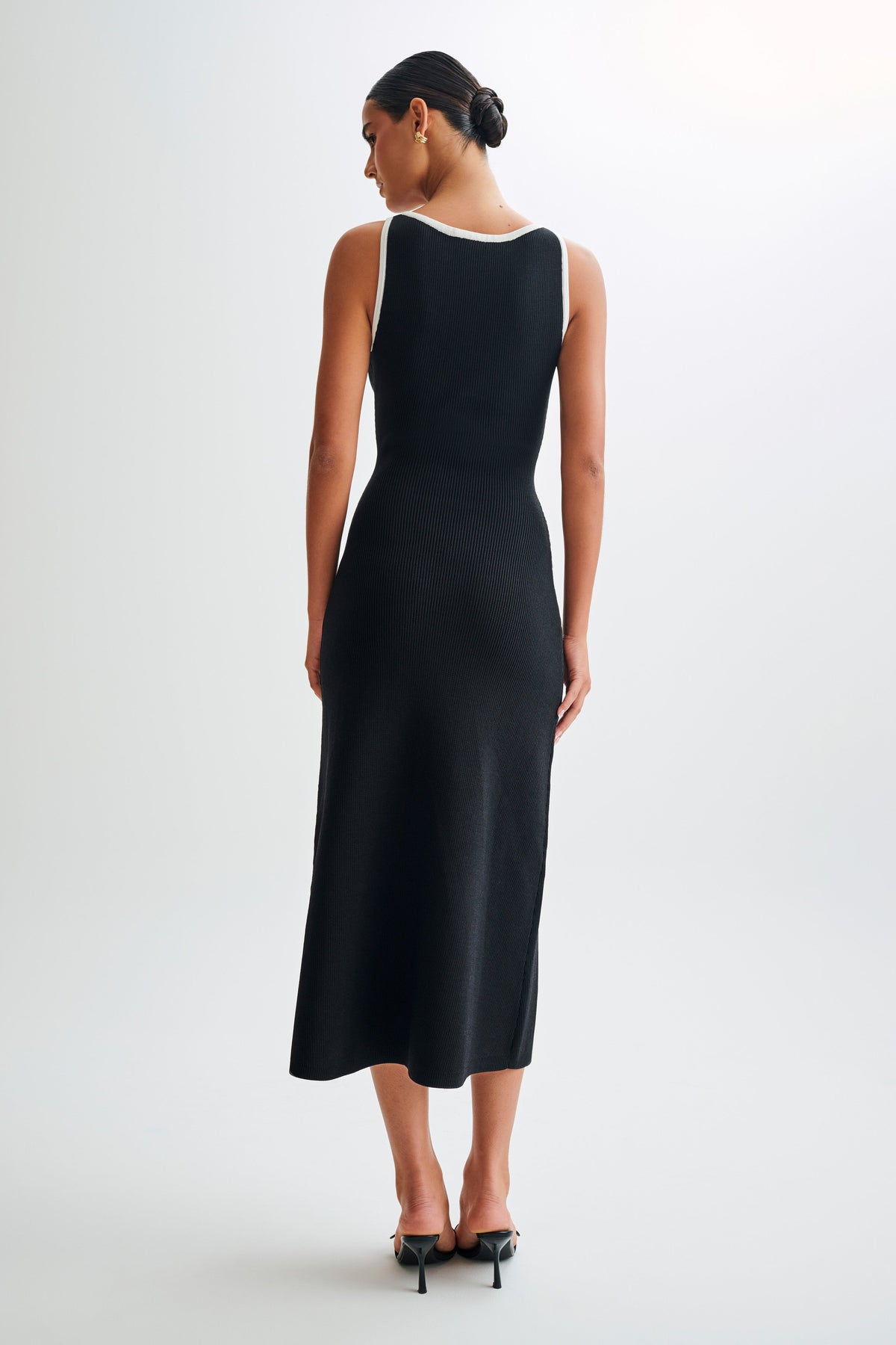 Sawyer Sleeveless Buttoned Maxi Dress - Black/White #3
