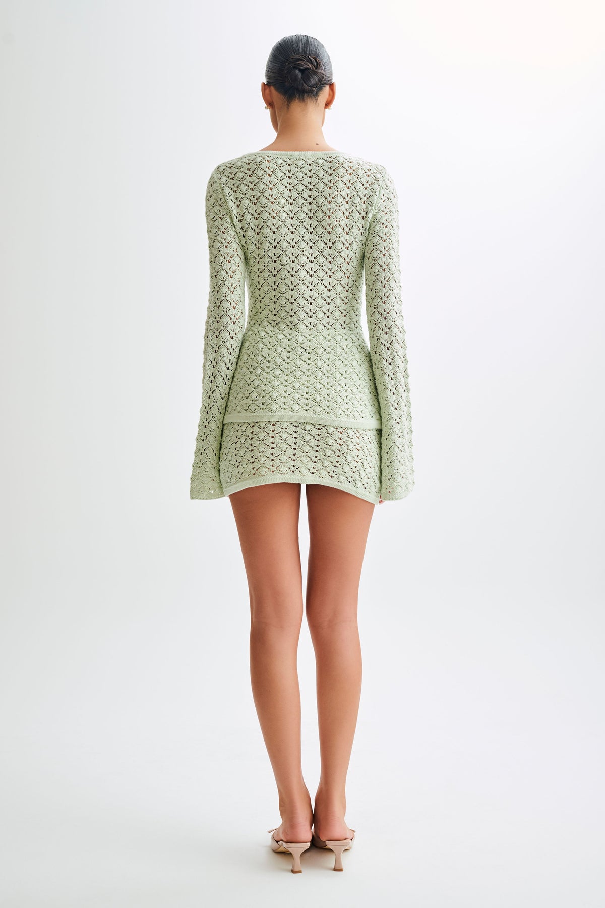 Murphy A-Line Knit Mini Skirt - Pastel Green #5