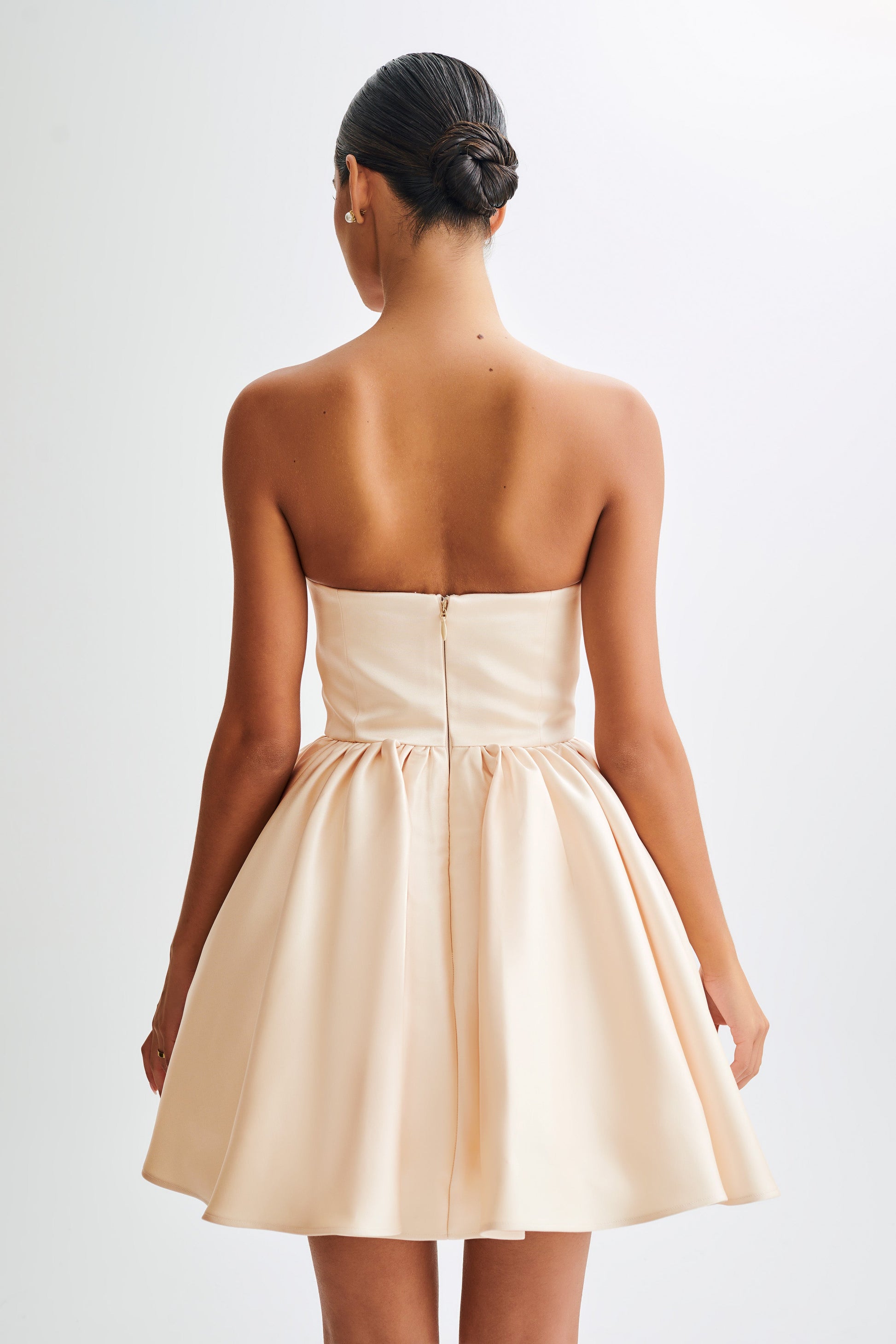 Hollie Structured Corset Mini Dress - Gold #2