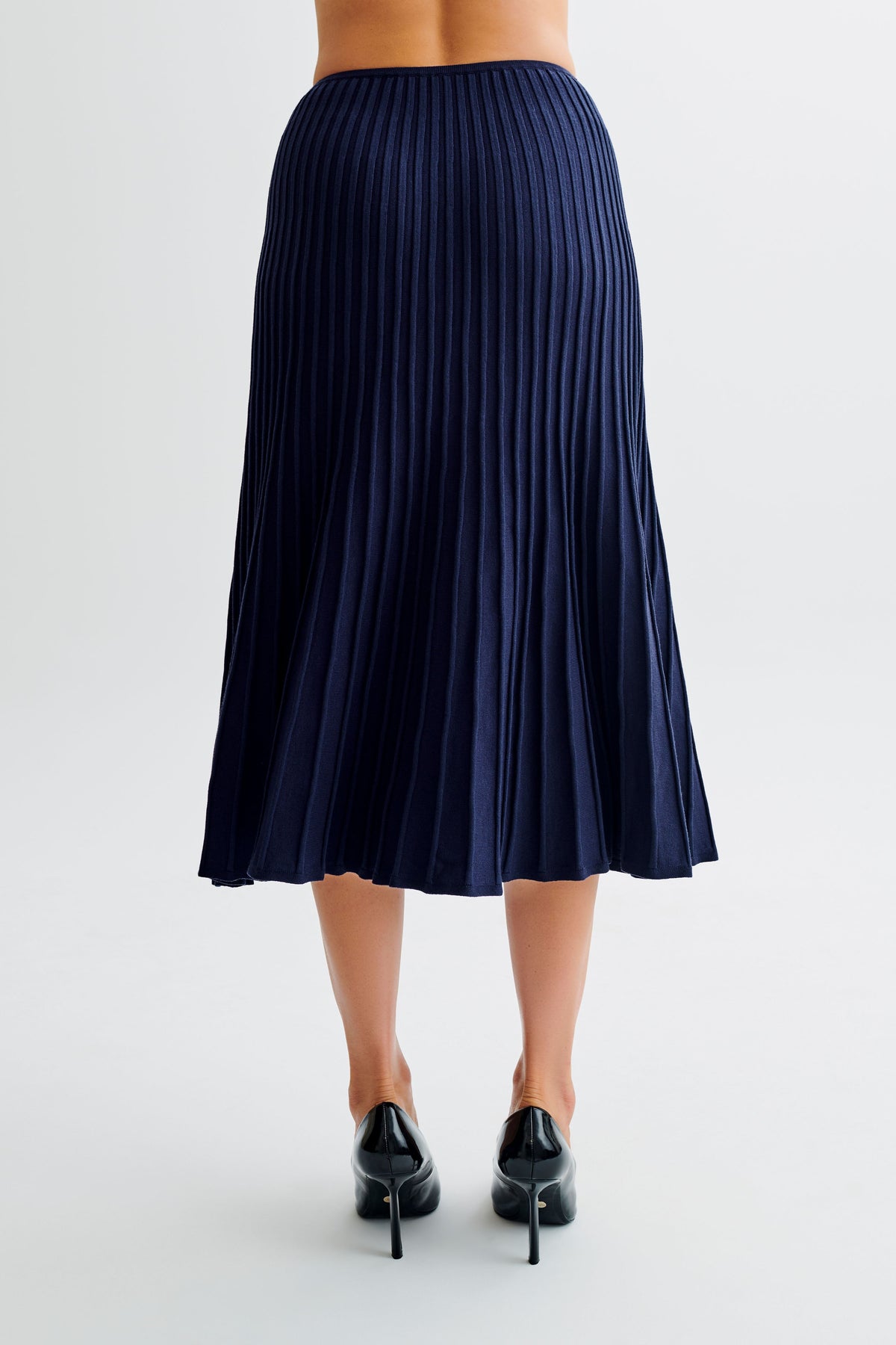 Jolene Rib Knit Midi Skirt - Navy #4