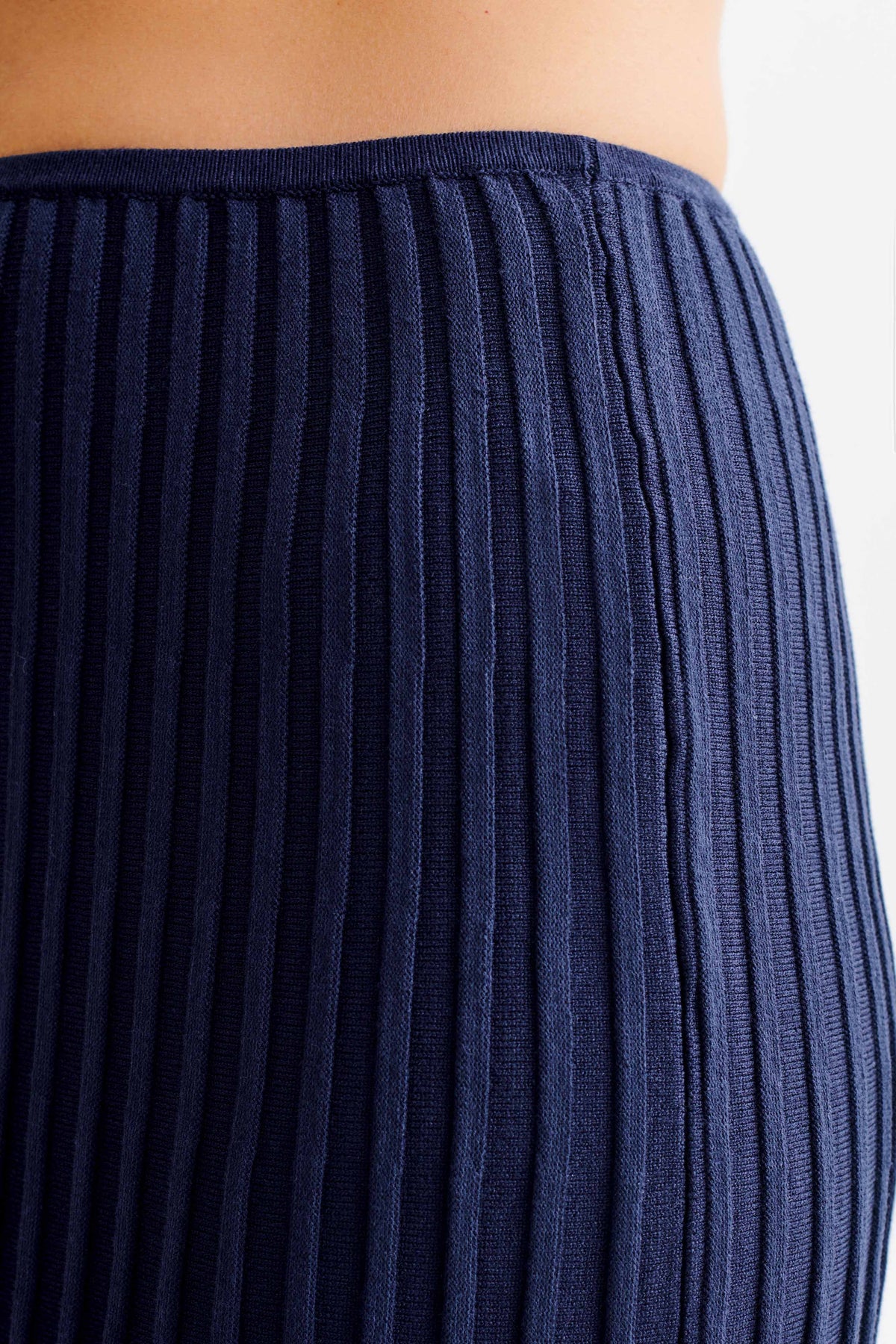 Jolene Rib Knit Midi Skirt - Navy #8