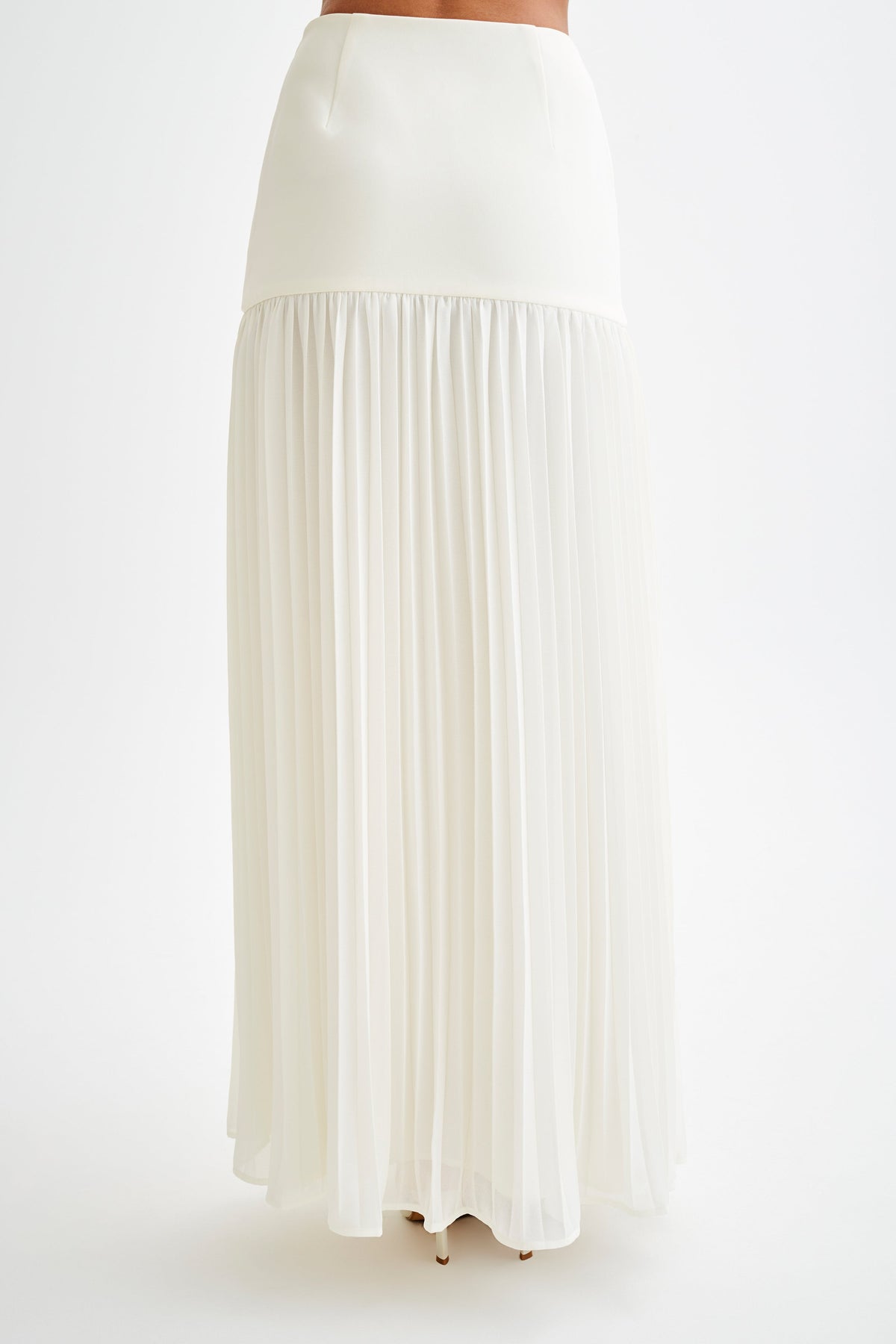 Jillian Pleated Maxi Skirt - Ivory