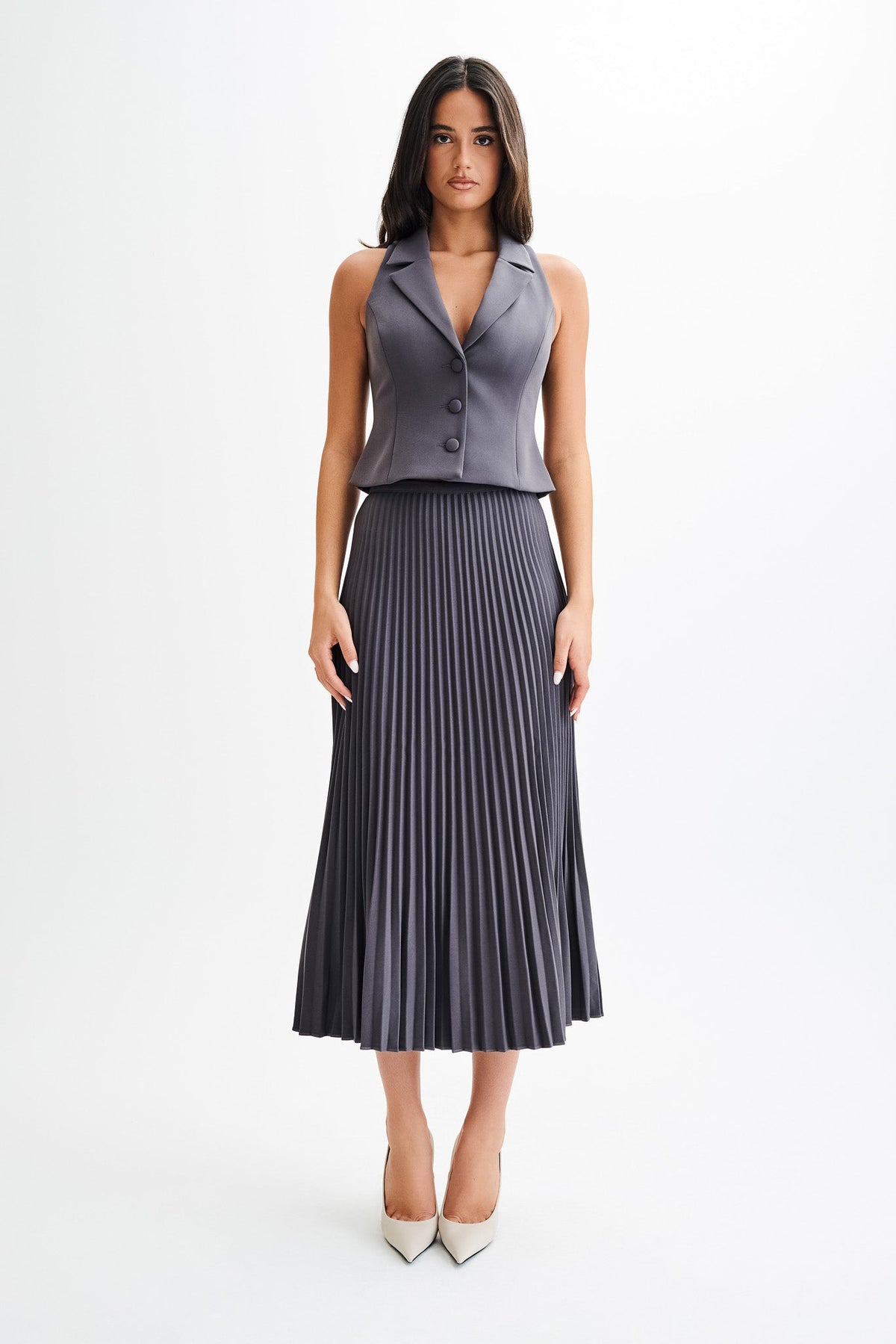 Mura Suiting Vest - Charcoal #6