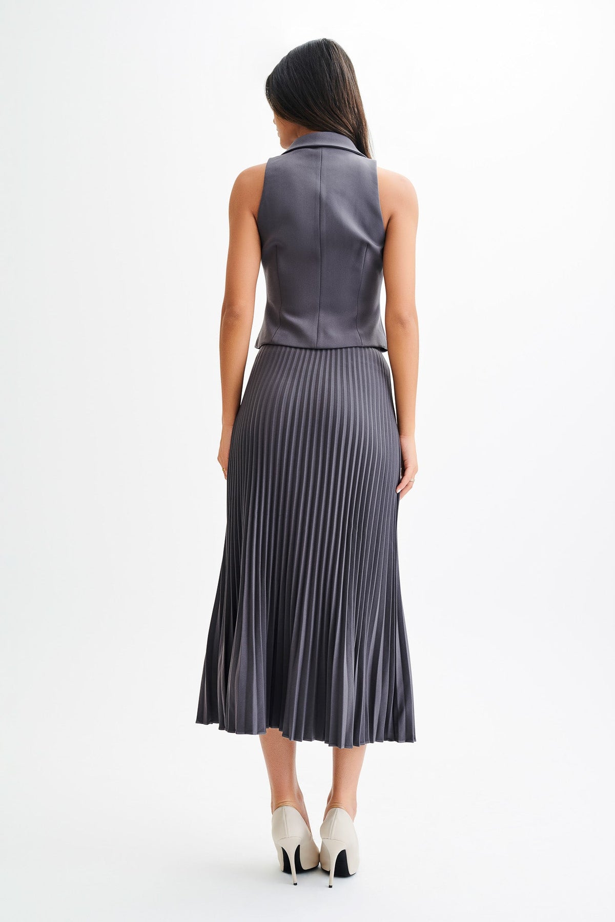 Mura Suiting Vest - Charcoal #8