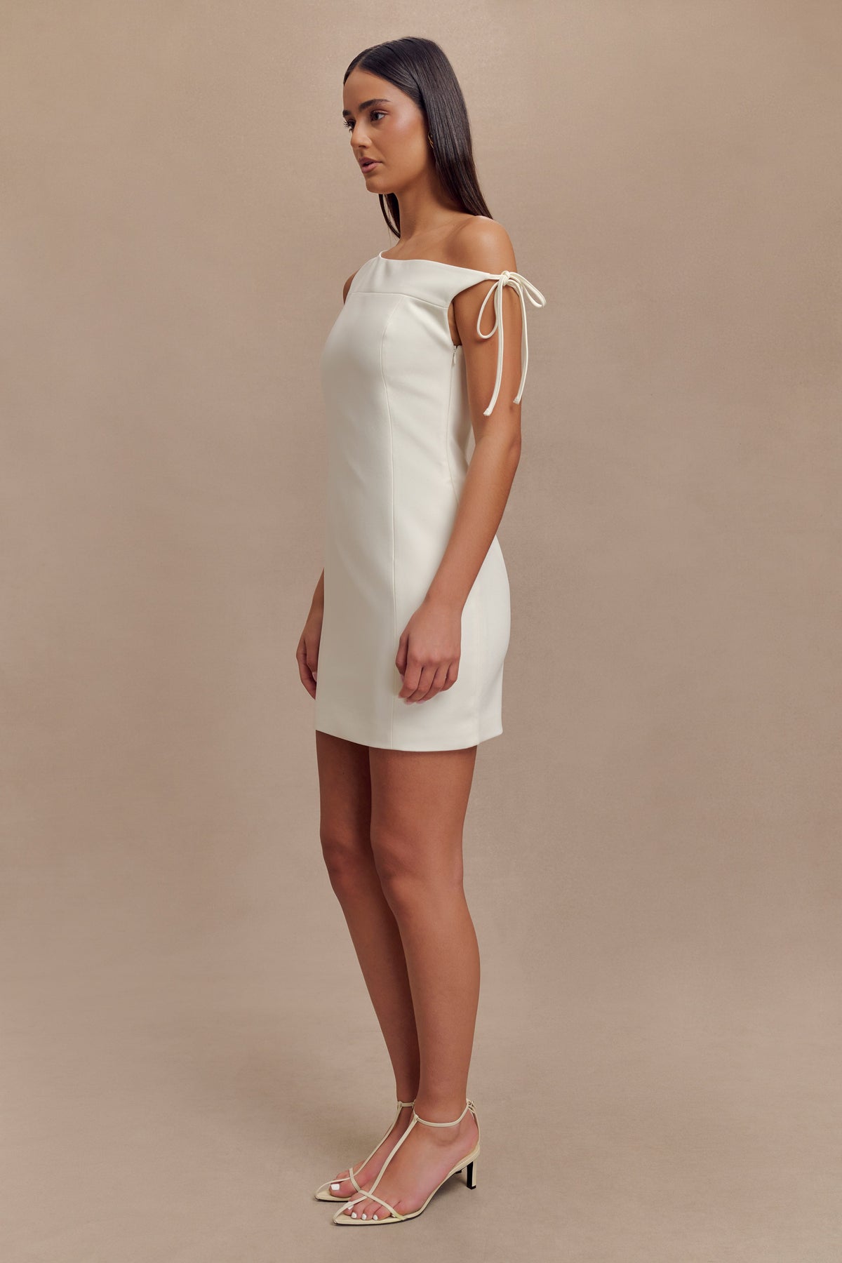 Baker Suiting Off Shoulder Dress - Ivory #3
