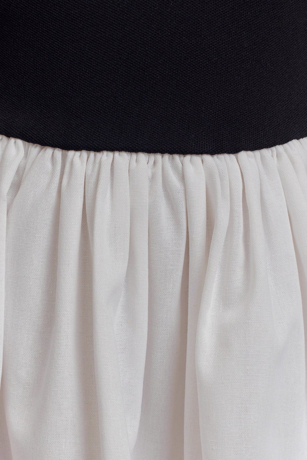 Sansa Knit And Linen Mini Dress - Black & White #8