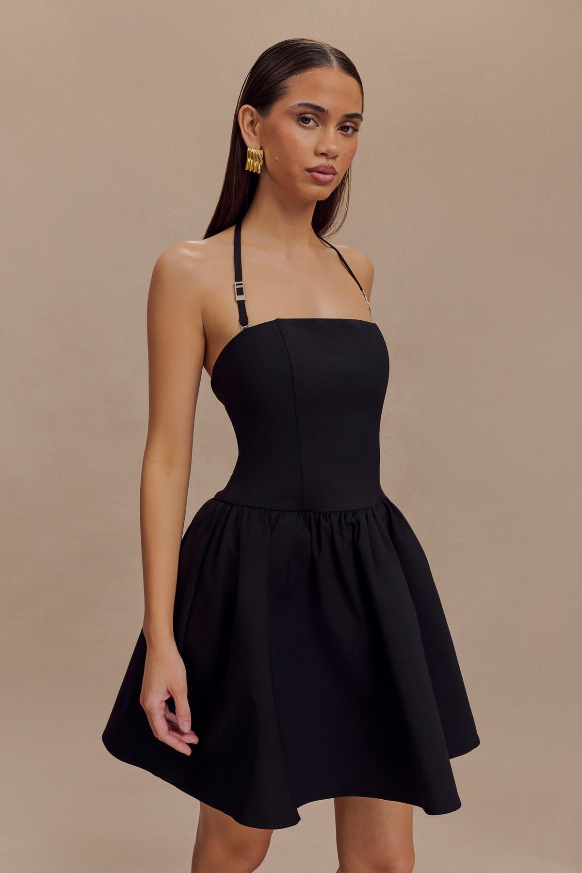 Ruby Halter Mini Dress - Black #7