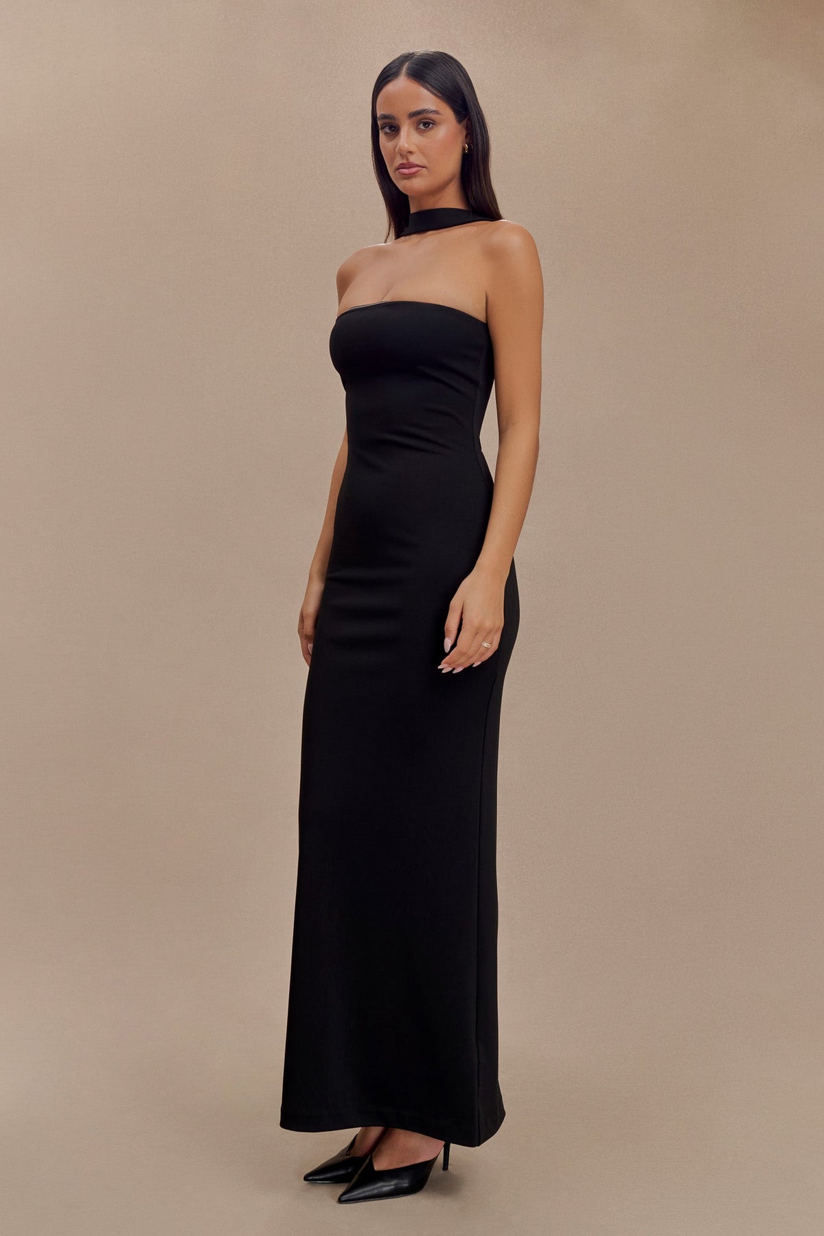 Velma Halter Collar Maxi Dress - Black #6