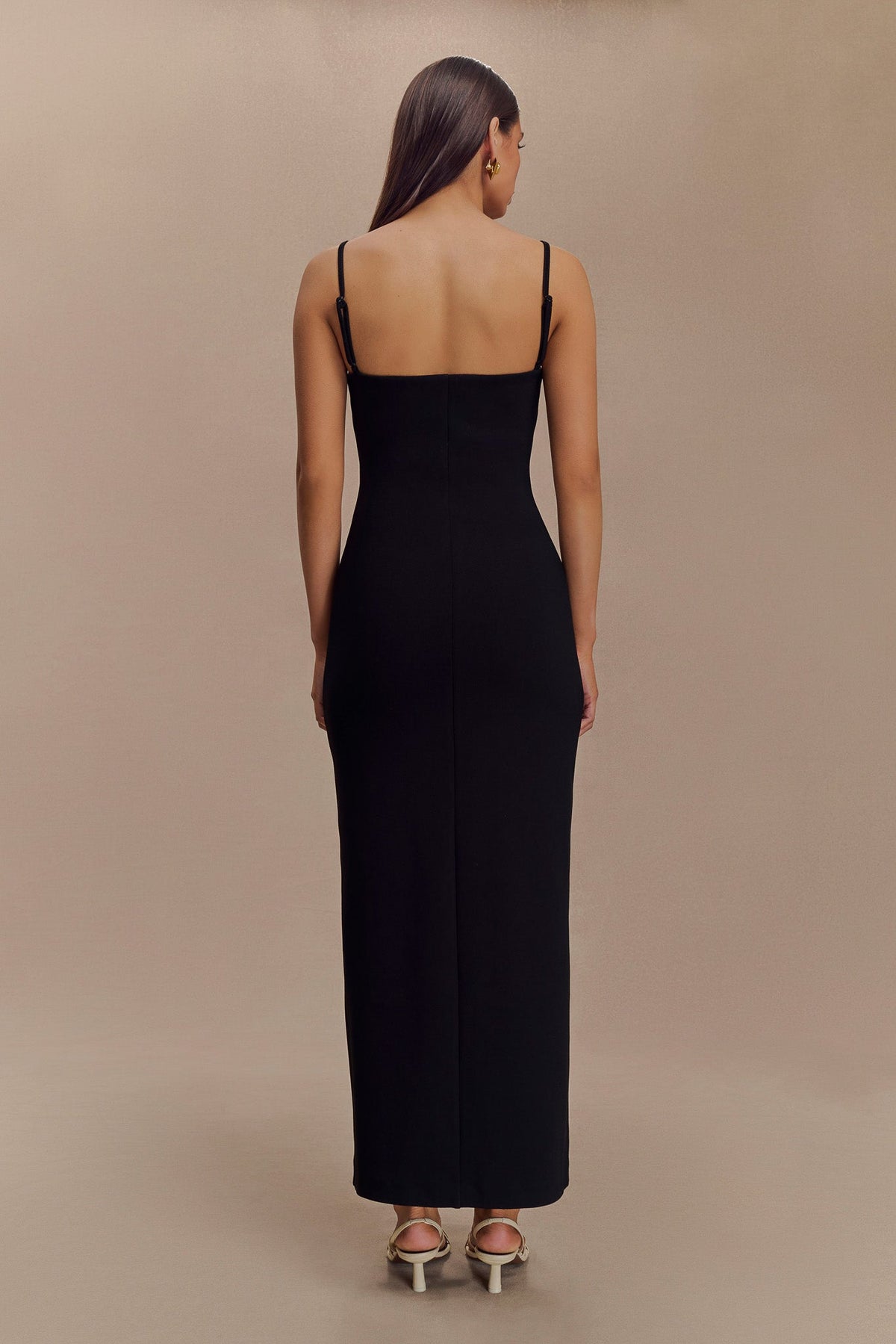 Delia Crepe Maxi Dress - Black #2