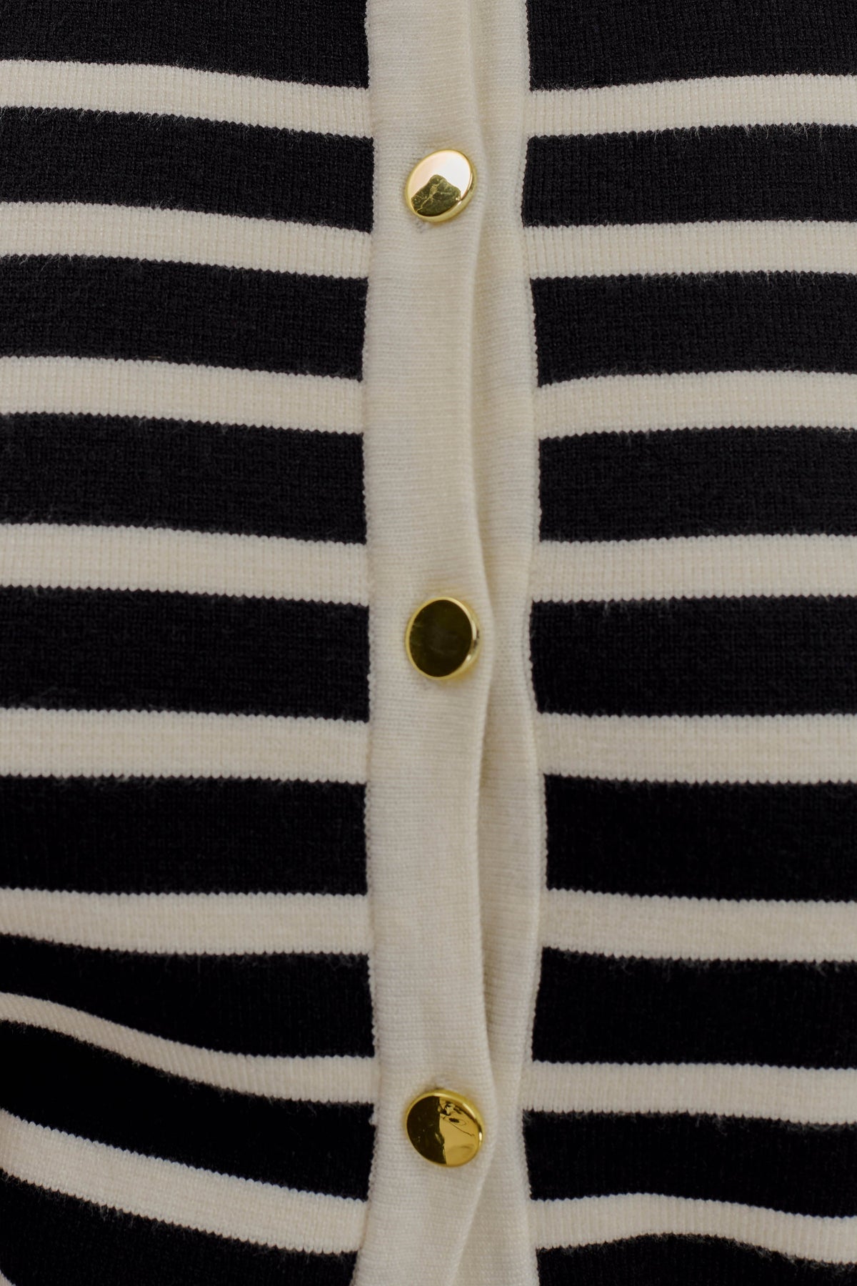Talia Stripe Knit Cardigan - Black/White #11